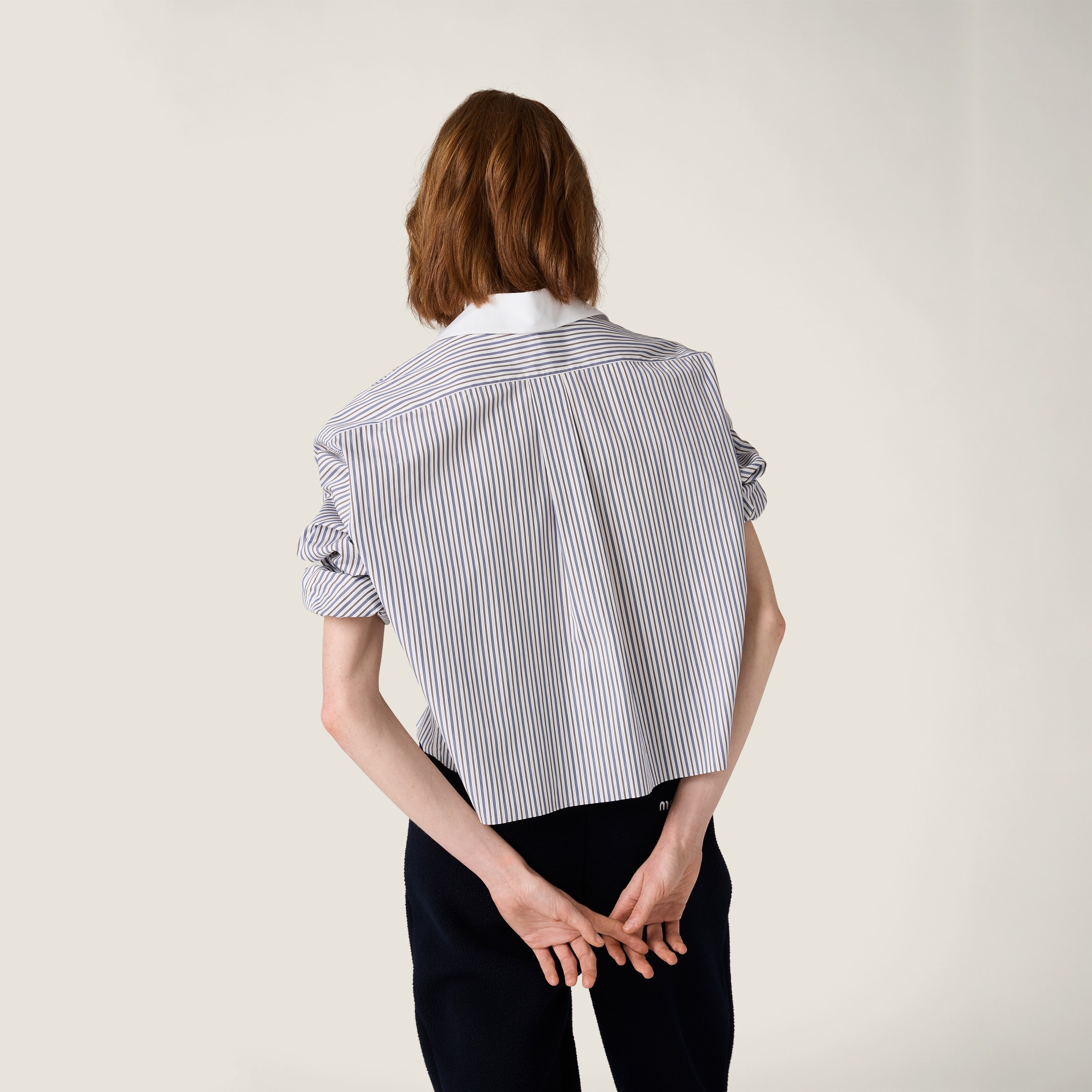 Striped poplin shirt - 3