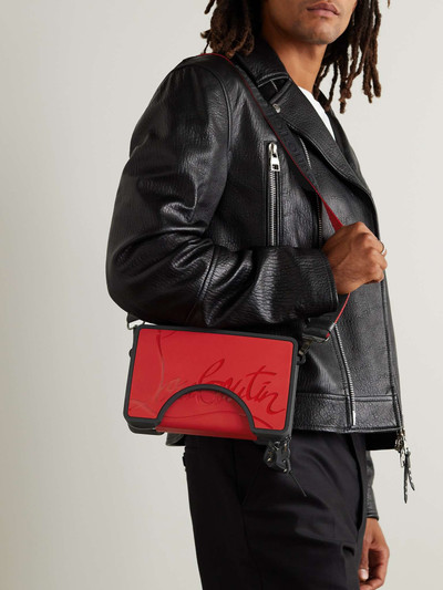 Christian Louboutin Adolon Logo-Debossed Leather and Rubber Messenger Bag outlook