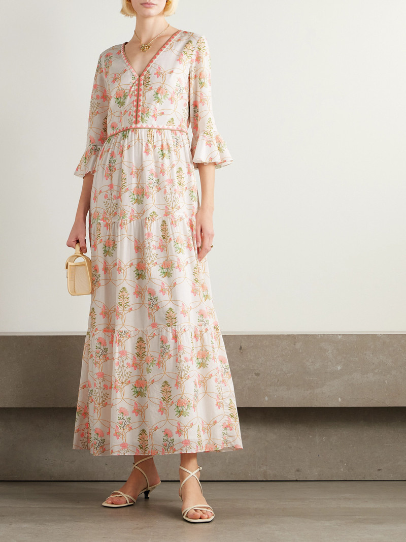 EMPORIO SIRENUSE Bella Floral-print Cotton Midi Dress outlook