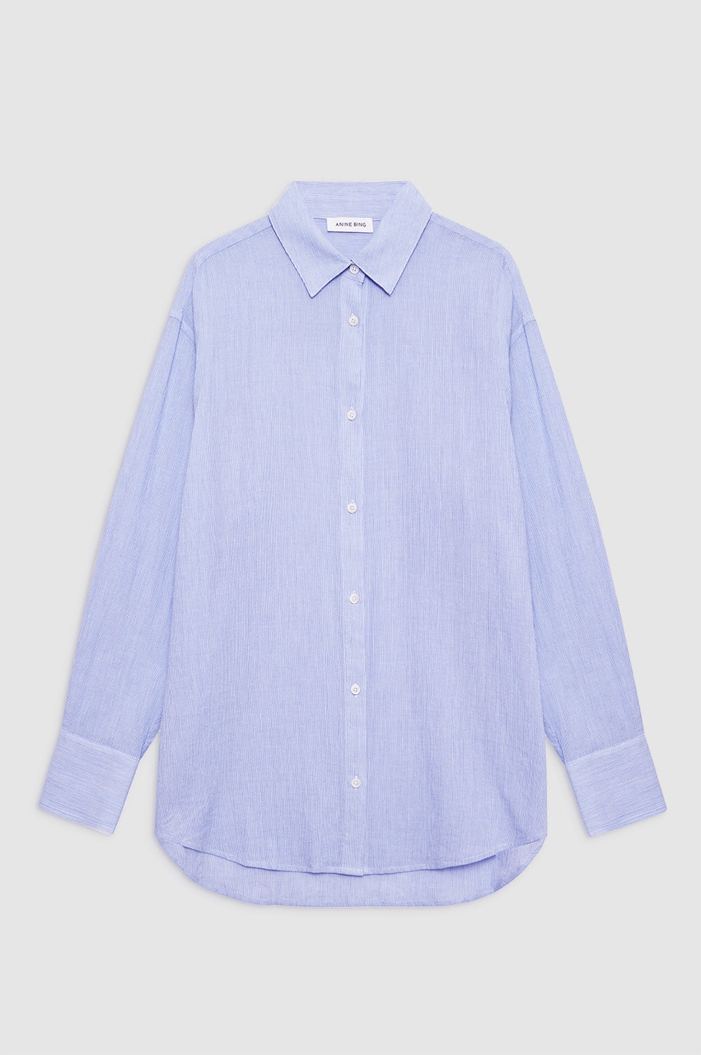 Plaza Shirt - Blue And White Mini Stripe - 1