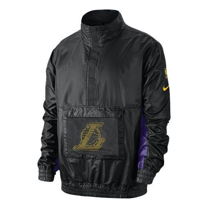 Nike Lightweight NBA Los Angeles Lakers Sports Jacket Black CJ7115-010 1