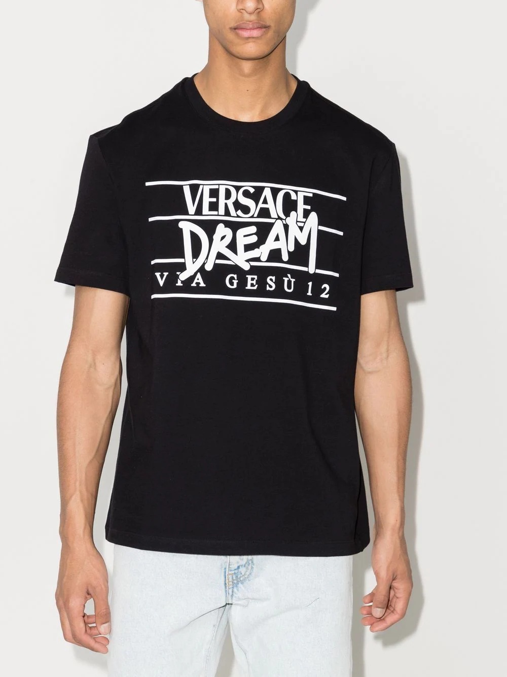 slogan logo-print T-shirt - 2