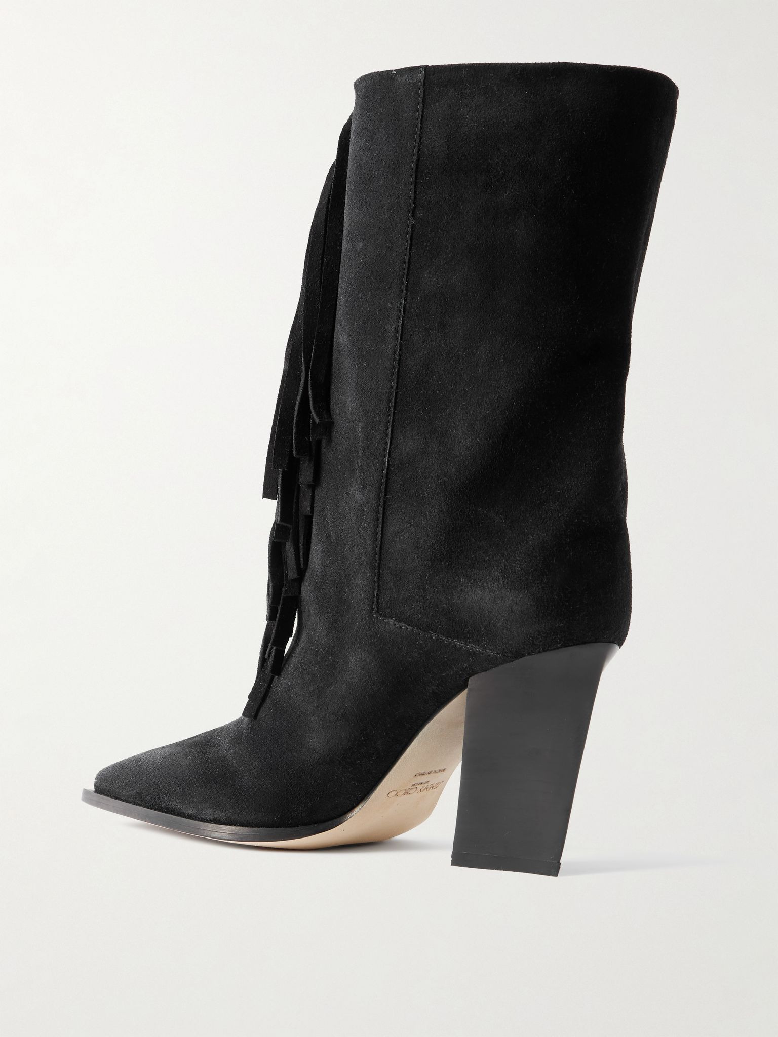 Hart 85 fringed suede boots Black - 3