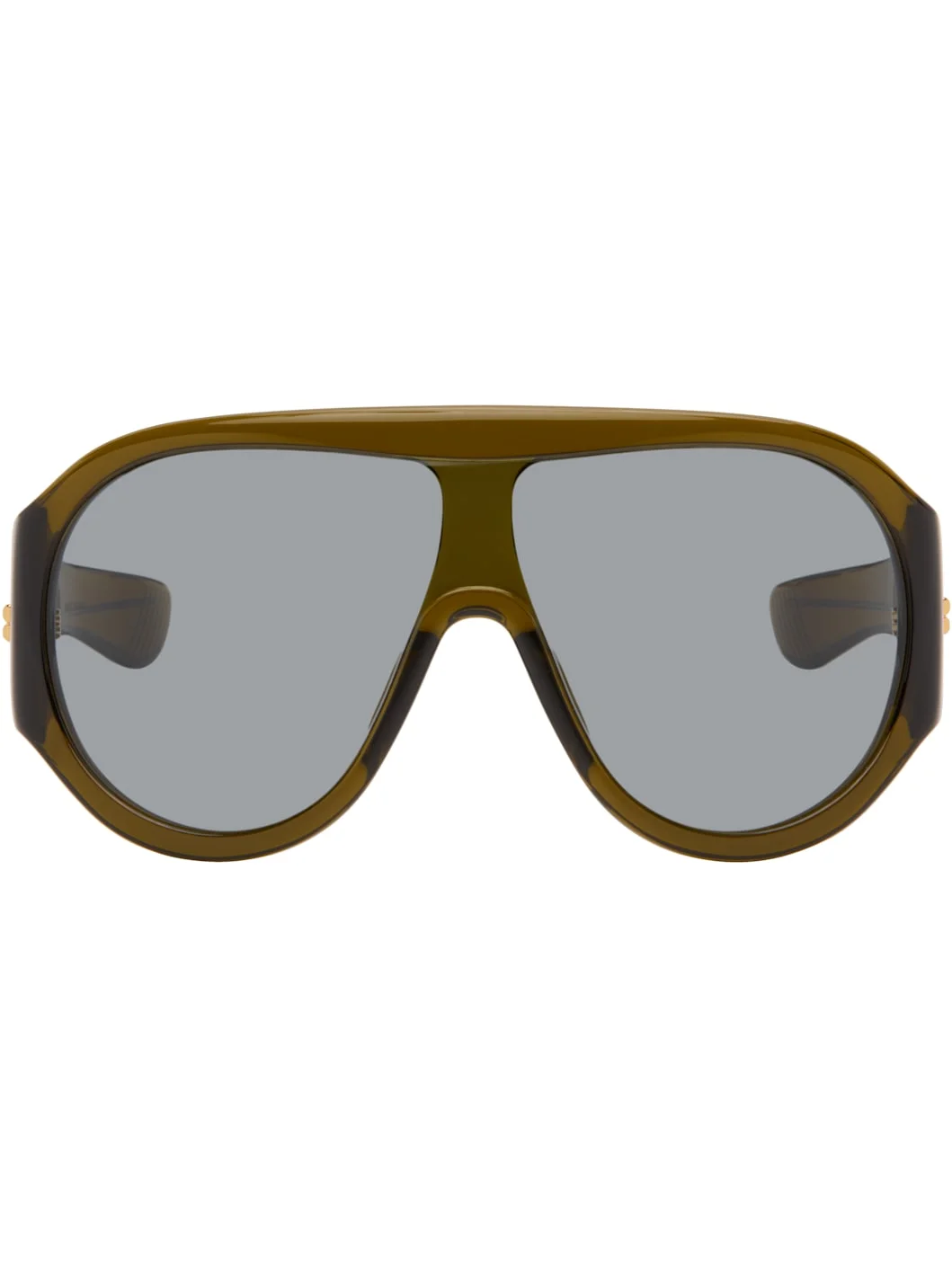 Khaki Scudo Shield Sunglasses - 1