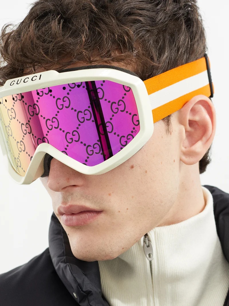 Gucci Men's Mirrored Mask Injection Ski Goggles