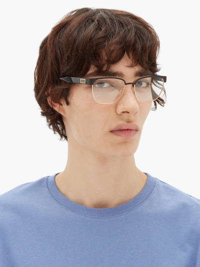 VERSACE Half-rim metal glasses outlook