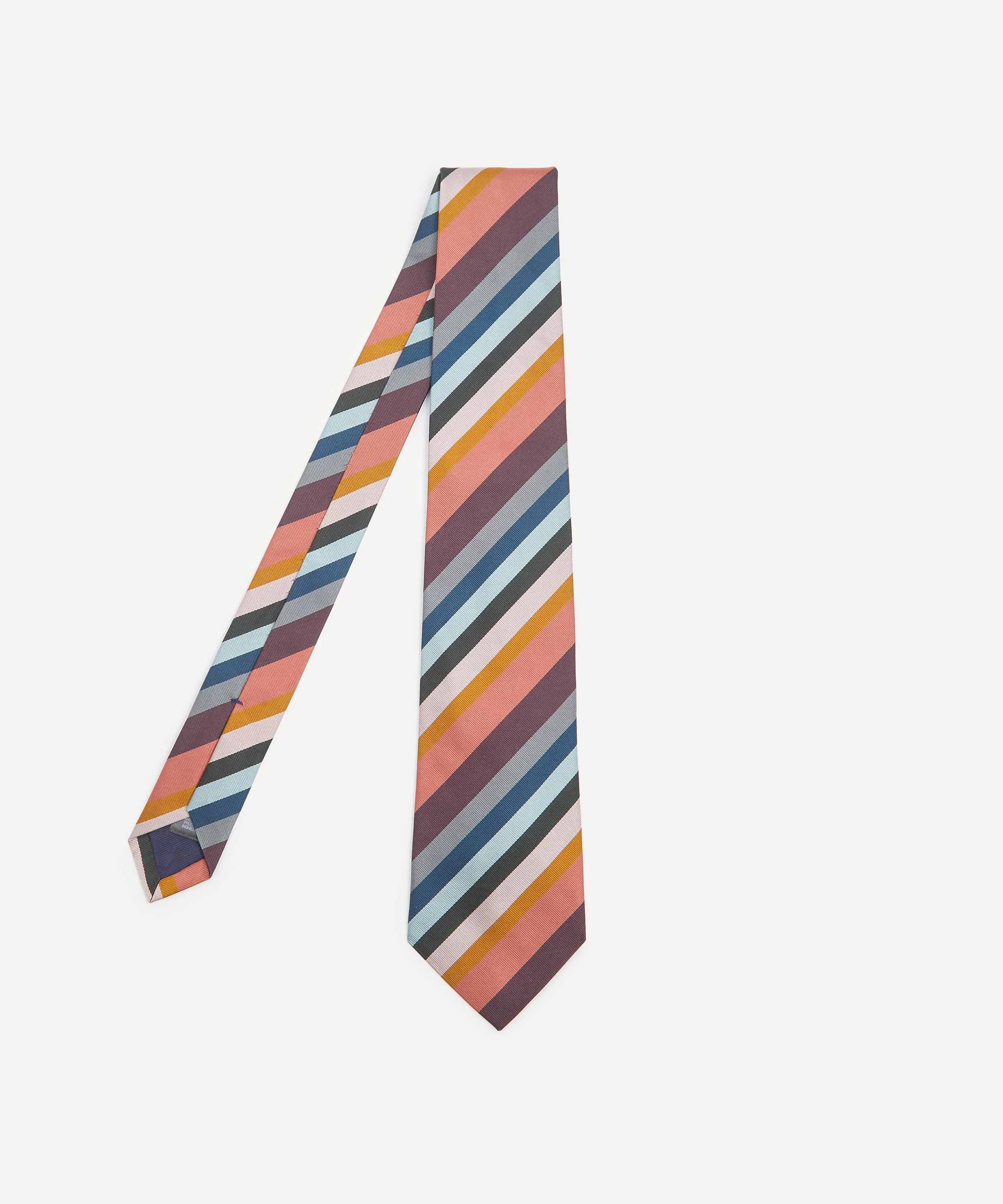 Muted Artist Stripe Silk Tie - 1