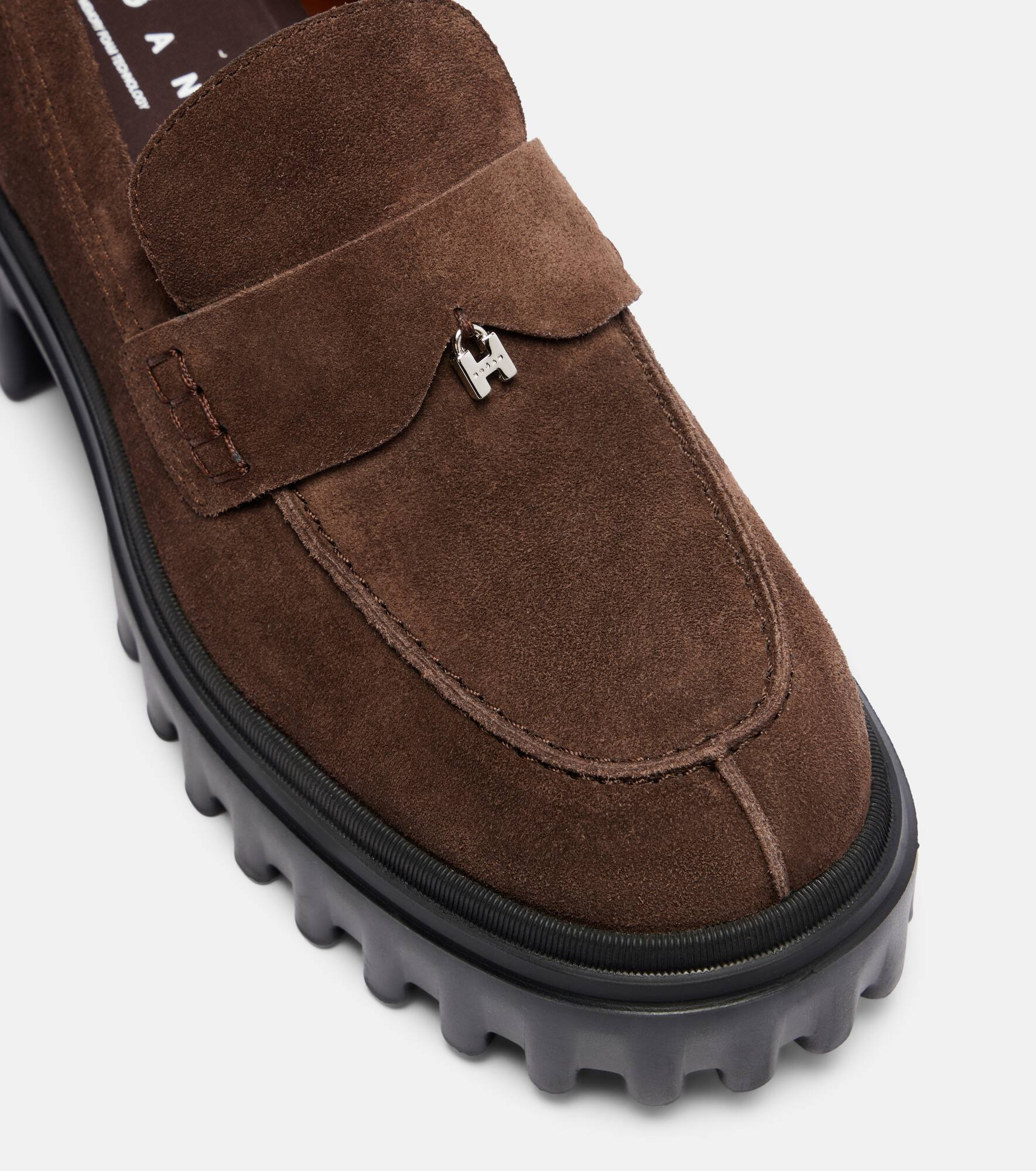 H700 leather platform loafers - 5