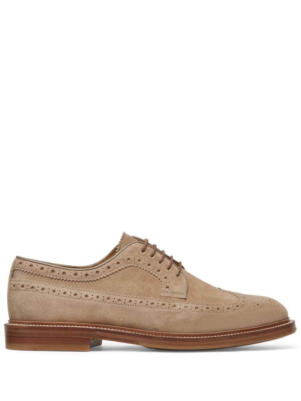 decorative-stitching leather shoes - 1