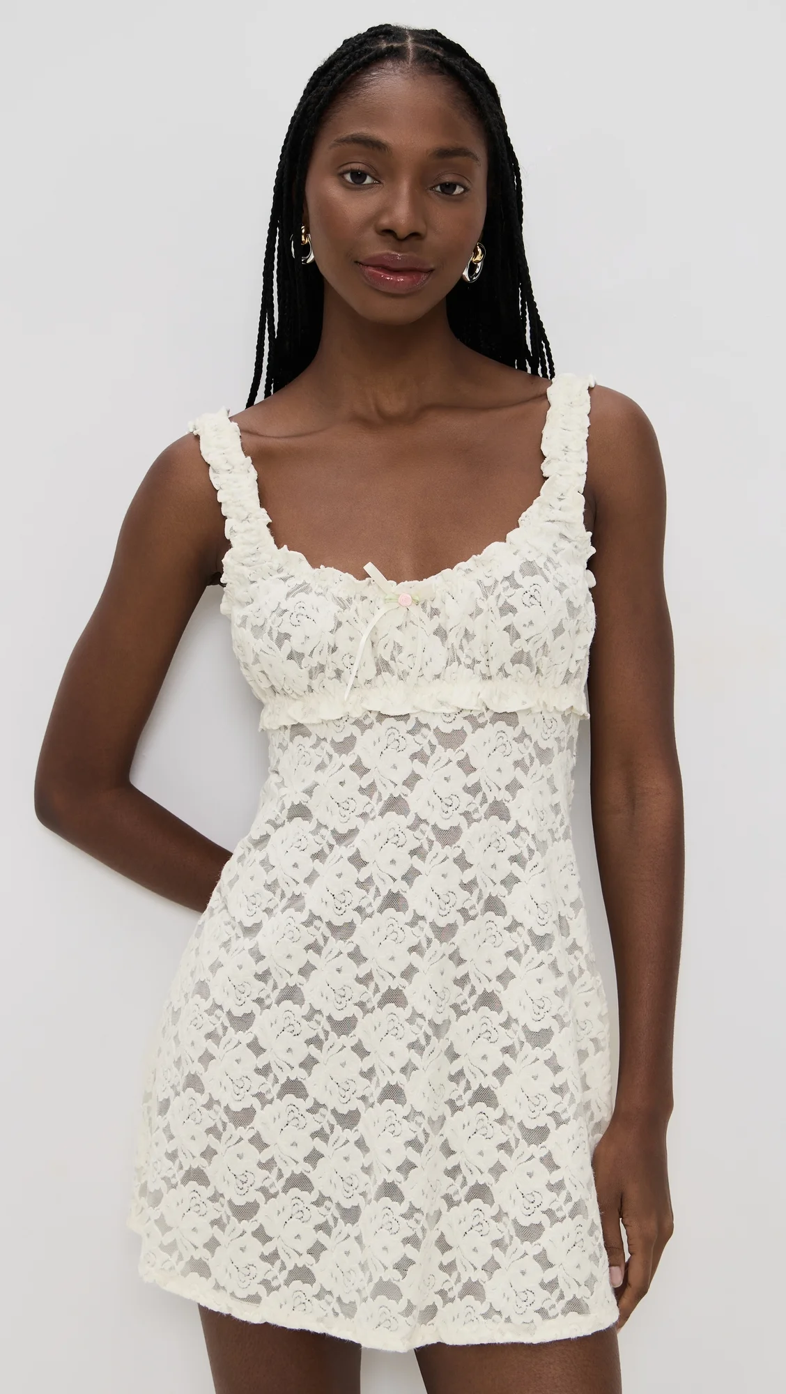Cloud Lace Slip Dress - 1