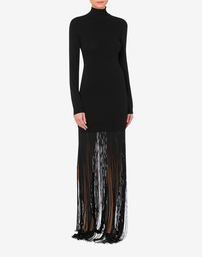 Moschino DRESS WITH FRINGES outlook