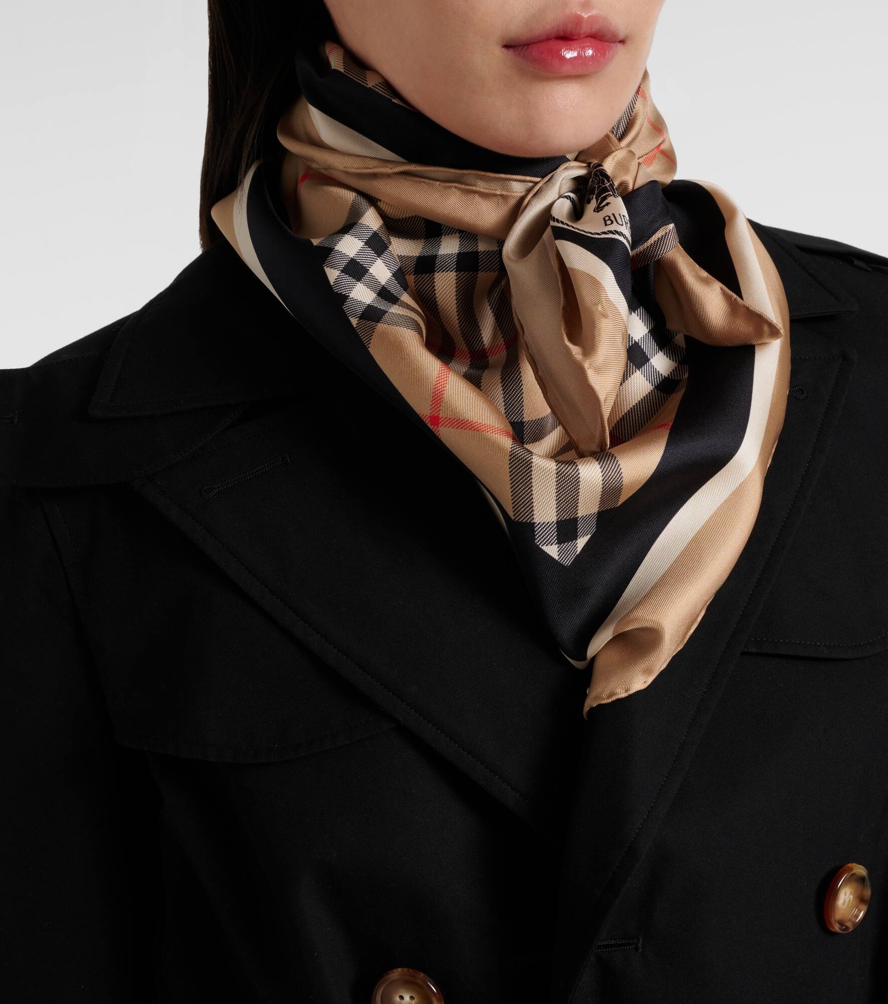 Burberry Check silk twill scarf - 3