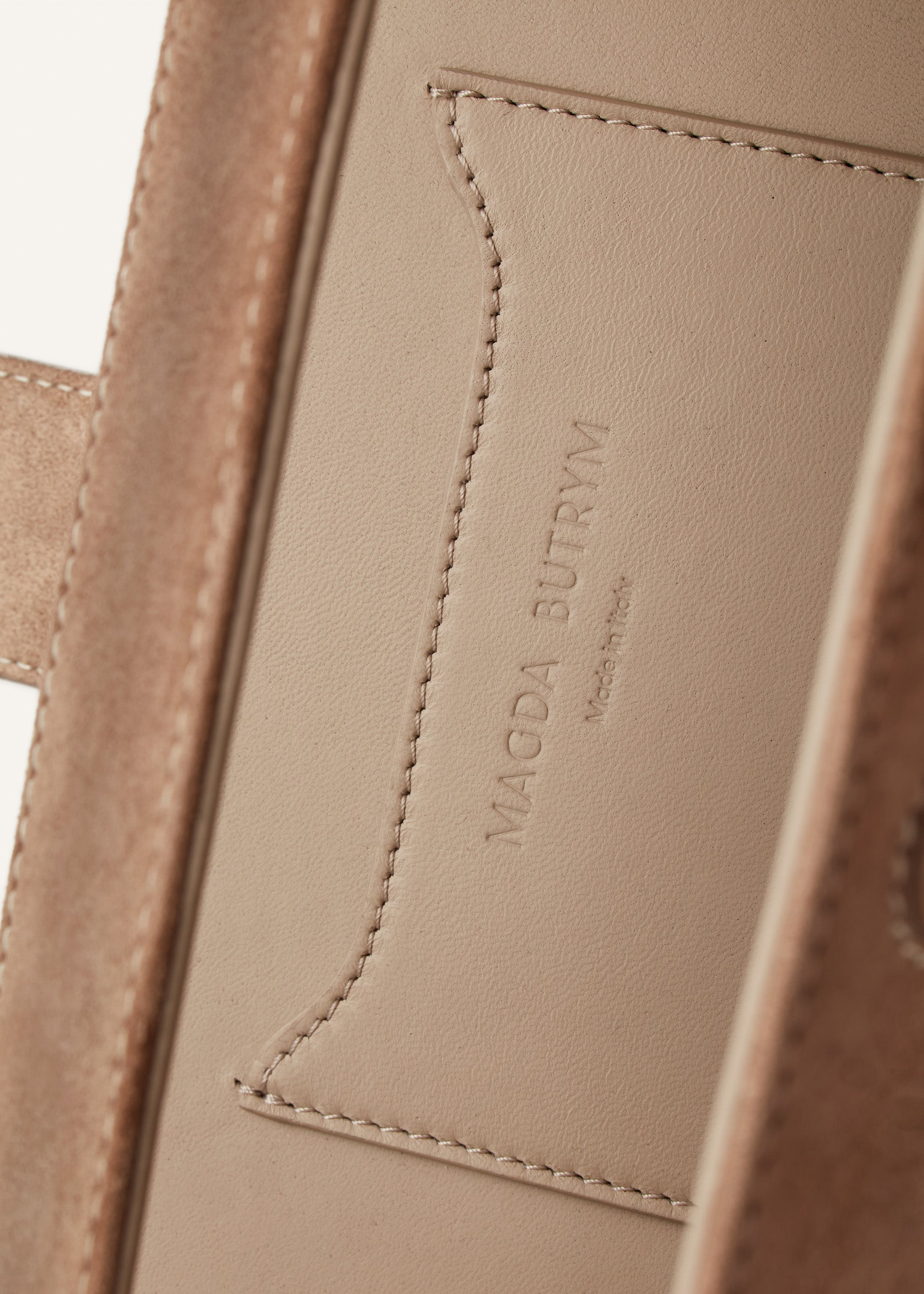 Apolonia bag in beige suede with flower charm - 4