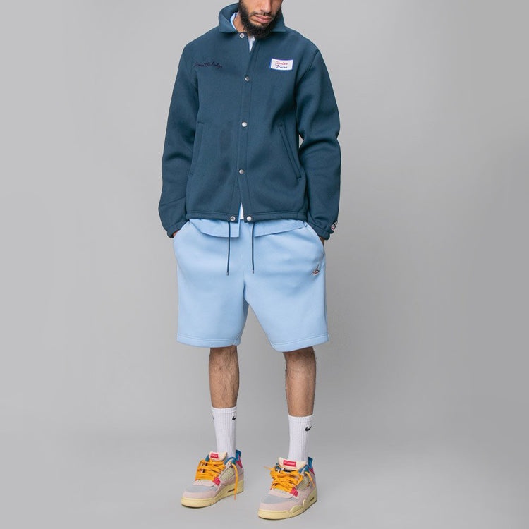 Air Jordan x Union LA Embroidered Logo lapel Coach Jacket Asia Sizing 'Navy Blue' DB8261-454 - 3