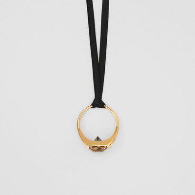 Burberry Gold-plated Ring Detail Silk Necklace outlook