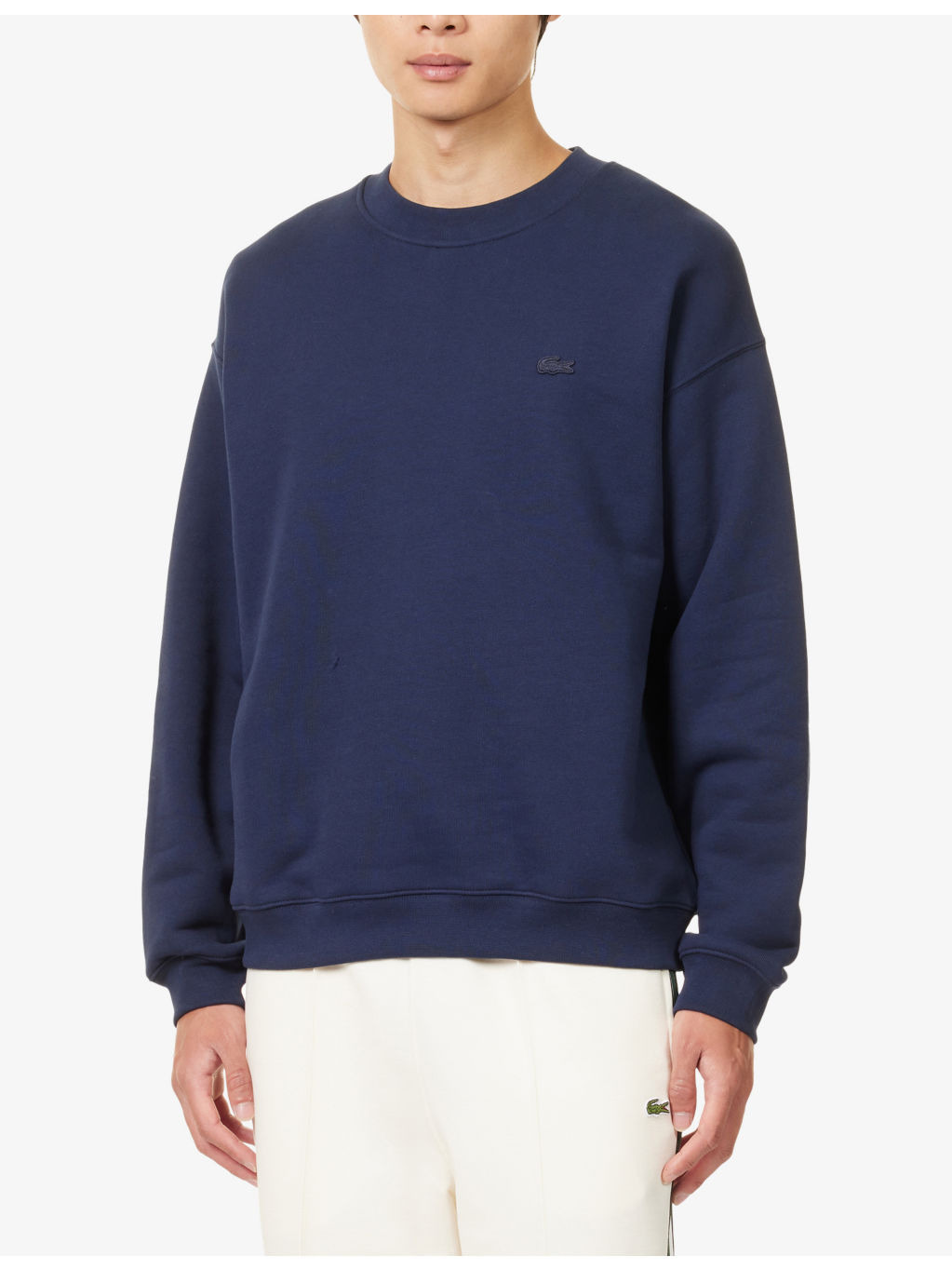 Logo-Patch Crewneck Cotton Sweatshirt - 3