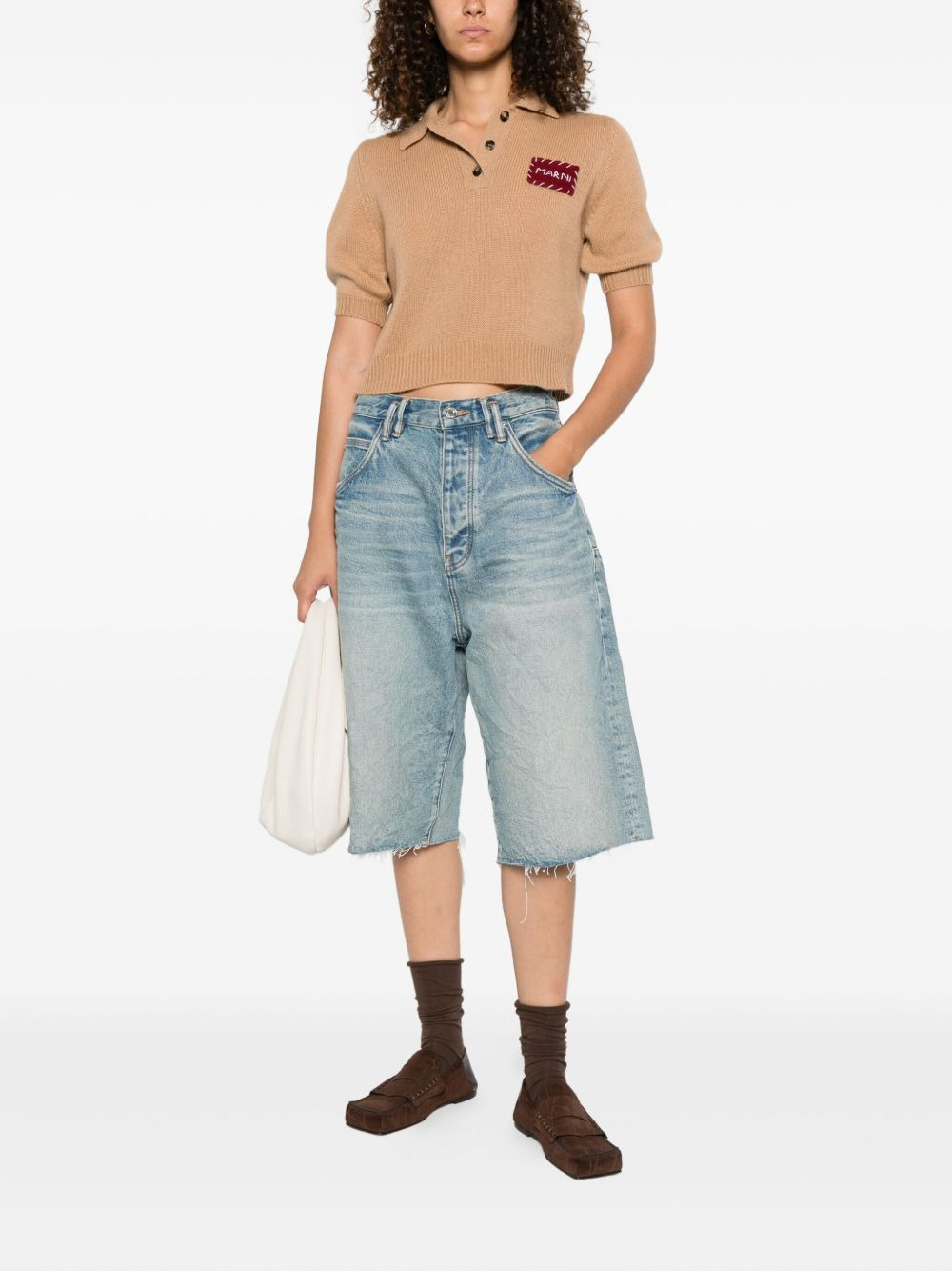 patch-pocket polo-neck top - 2