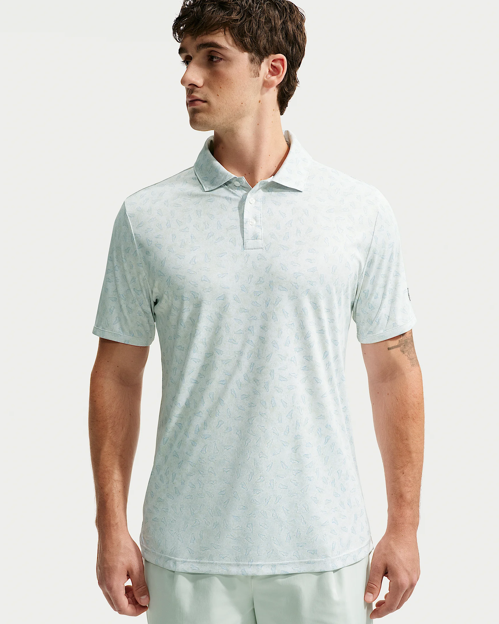 Nike Par Men's Dri-FIT Grass Print Golf Polo - 1