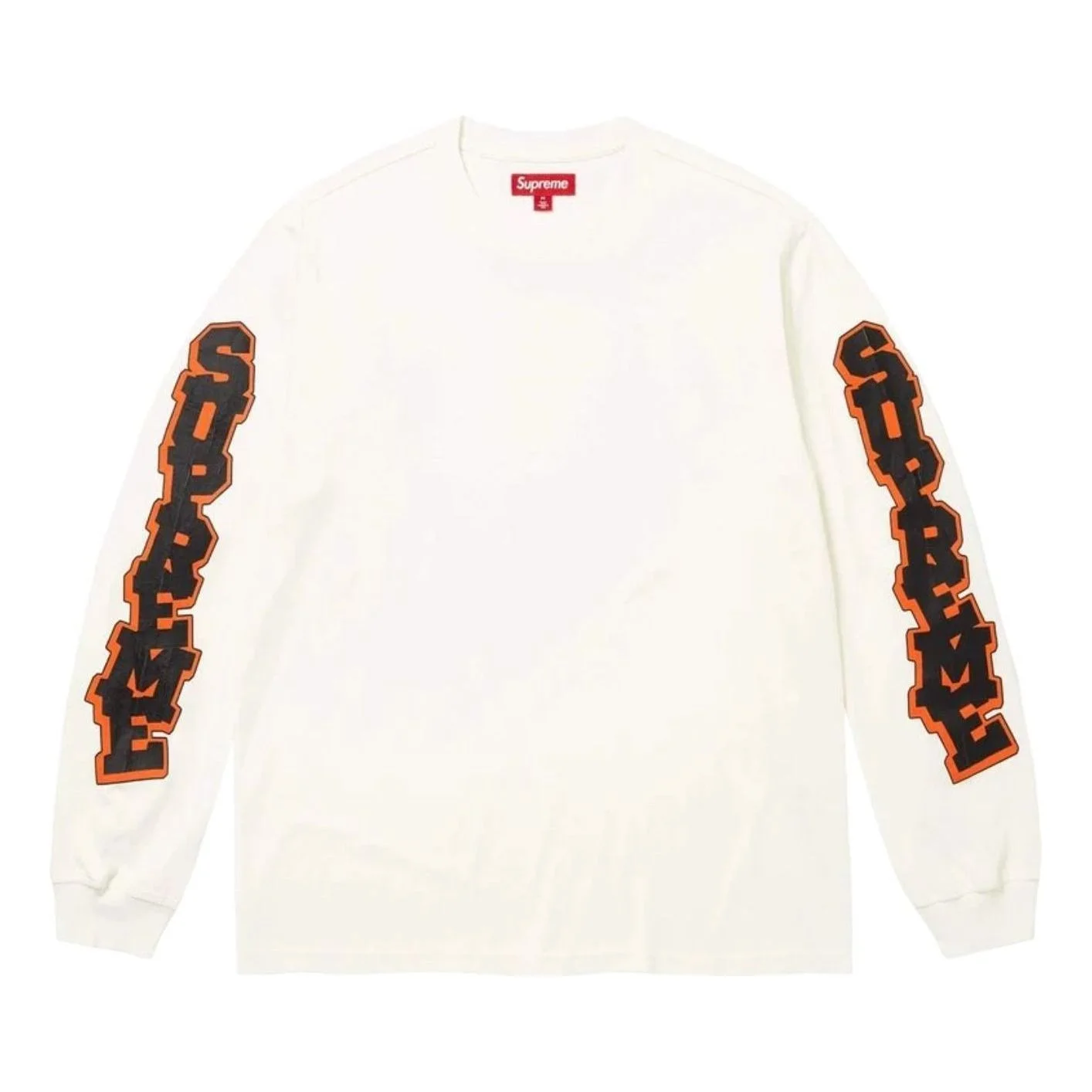 Supreme SS26 Cracked Sleeve L/S T-Shirt 'Washed White' SUP-SS26-042-WHT - 1