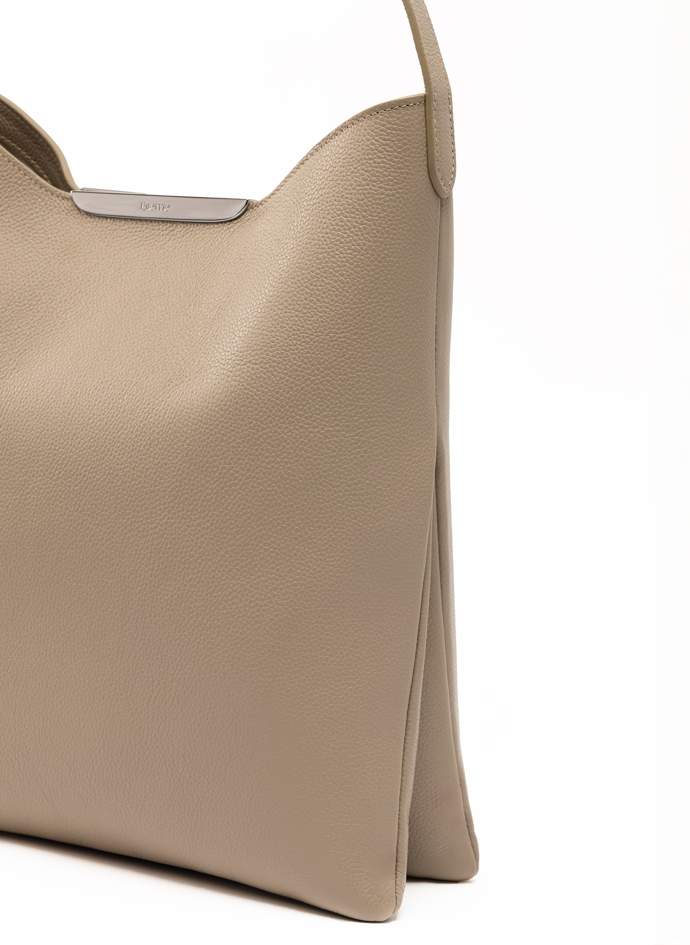 Gemini Pebbled Leather Taupe - Silver - 3