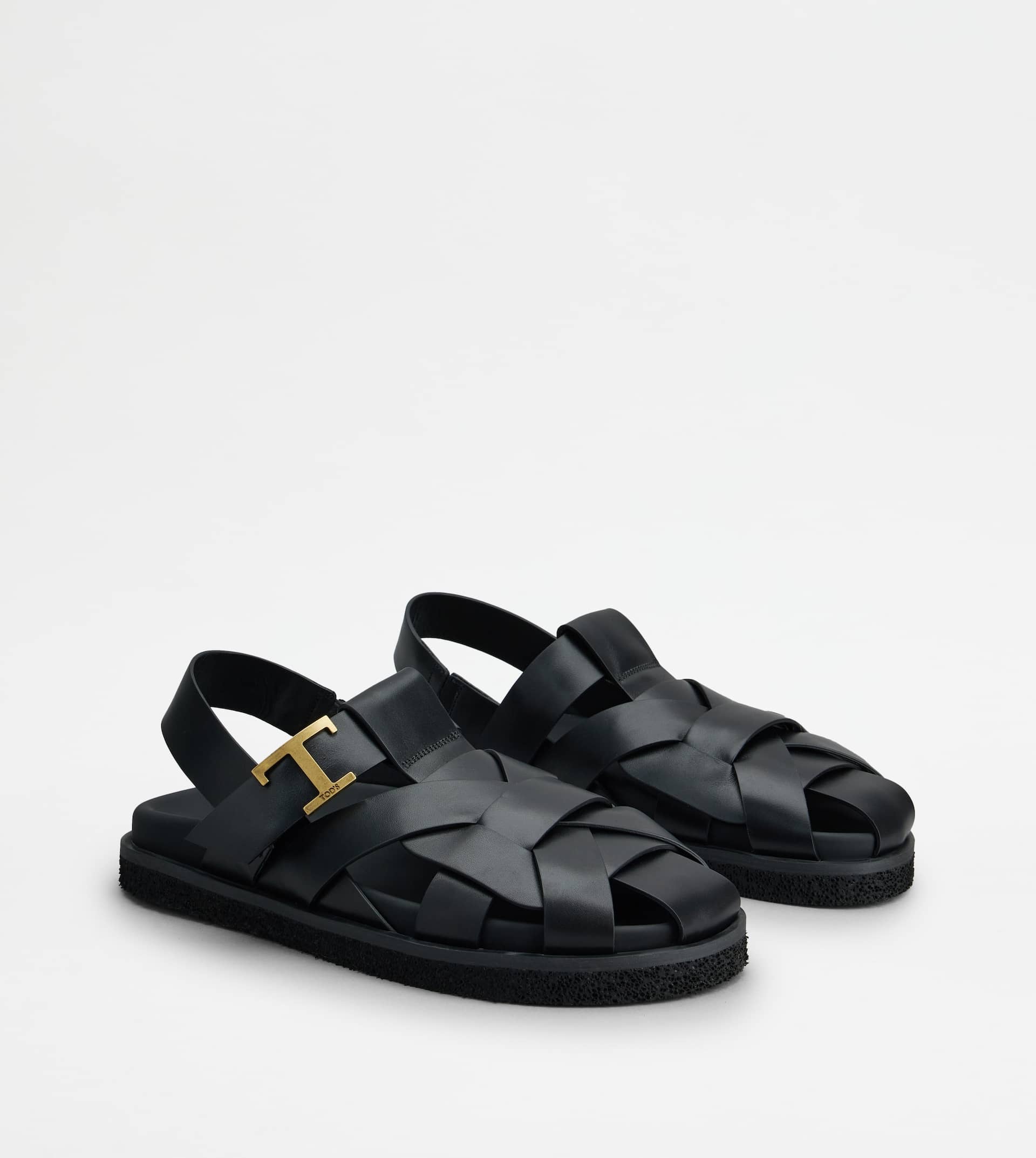 T TIMELESS SANDALS IN LEATHER - BLACK - 3
