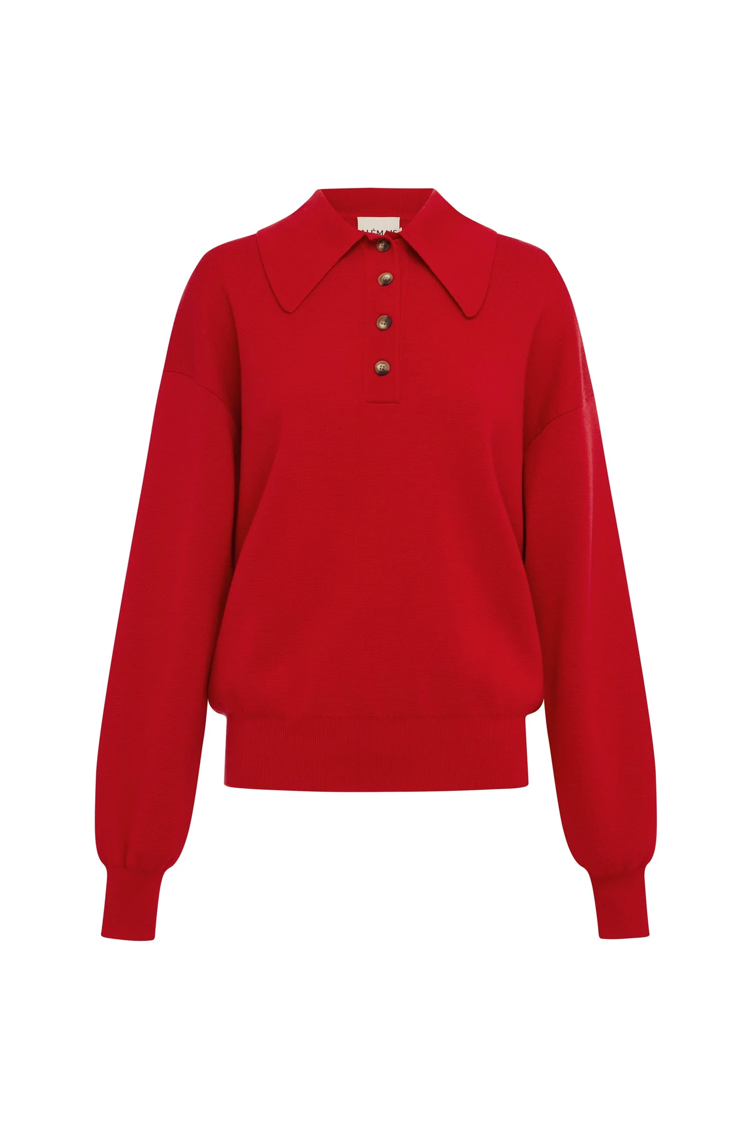 Rocky Knit Polo Cherry - 1