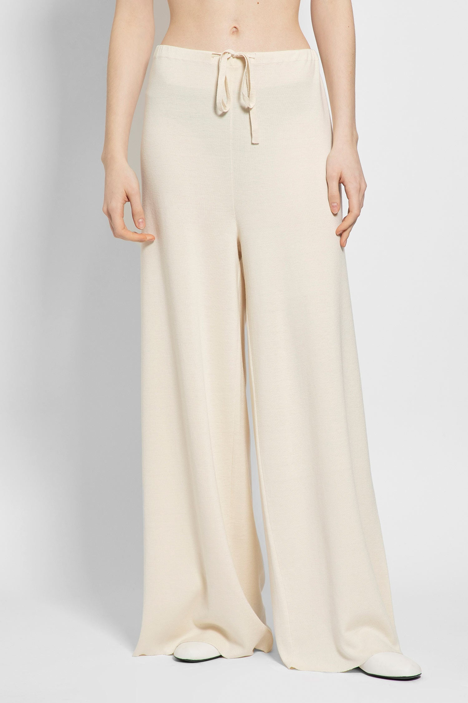 THE ROW WOMAN OFF-WHITE TROUSERS - 2