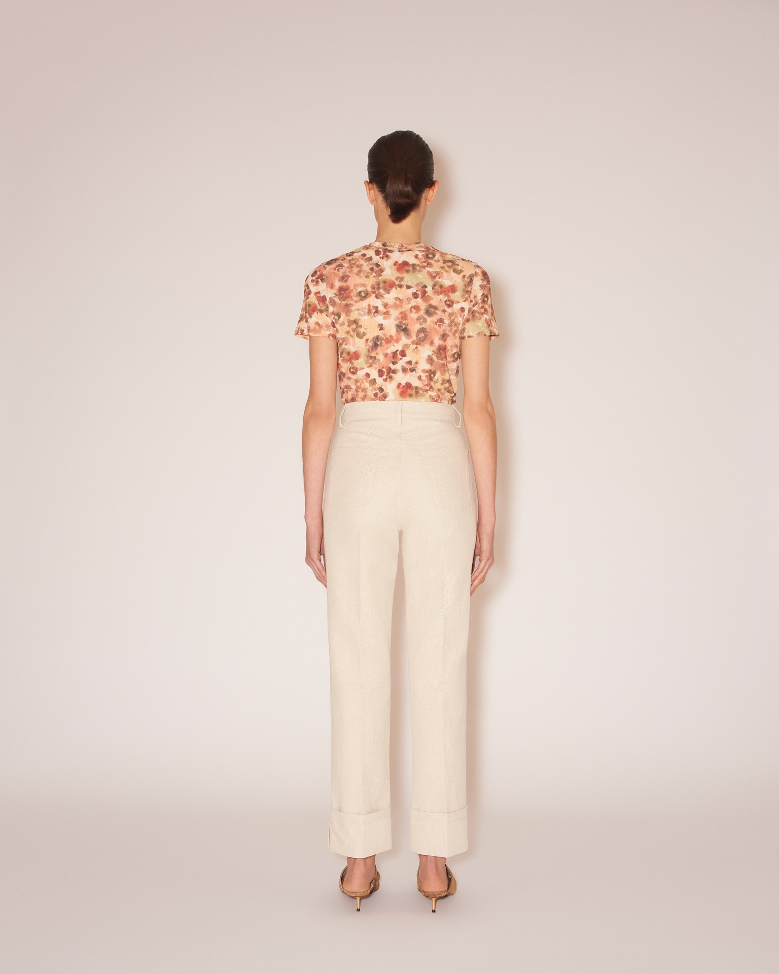 LOUA - Cotton-linen twill straight-leg pants - Natural - 4