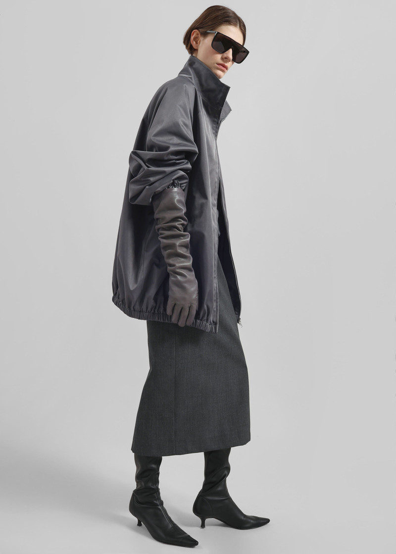 Baxter Lustrous Track Jacket - Grey 5