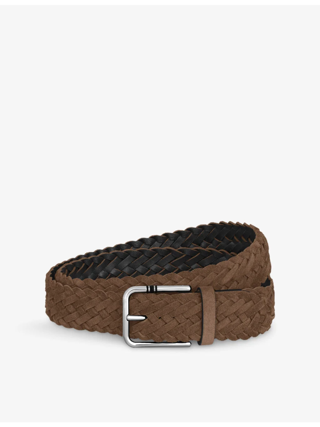 Square Buckle Leather Belt - 1