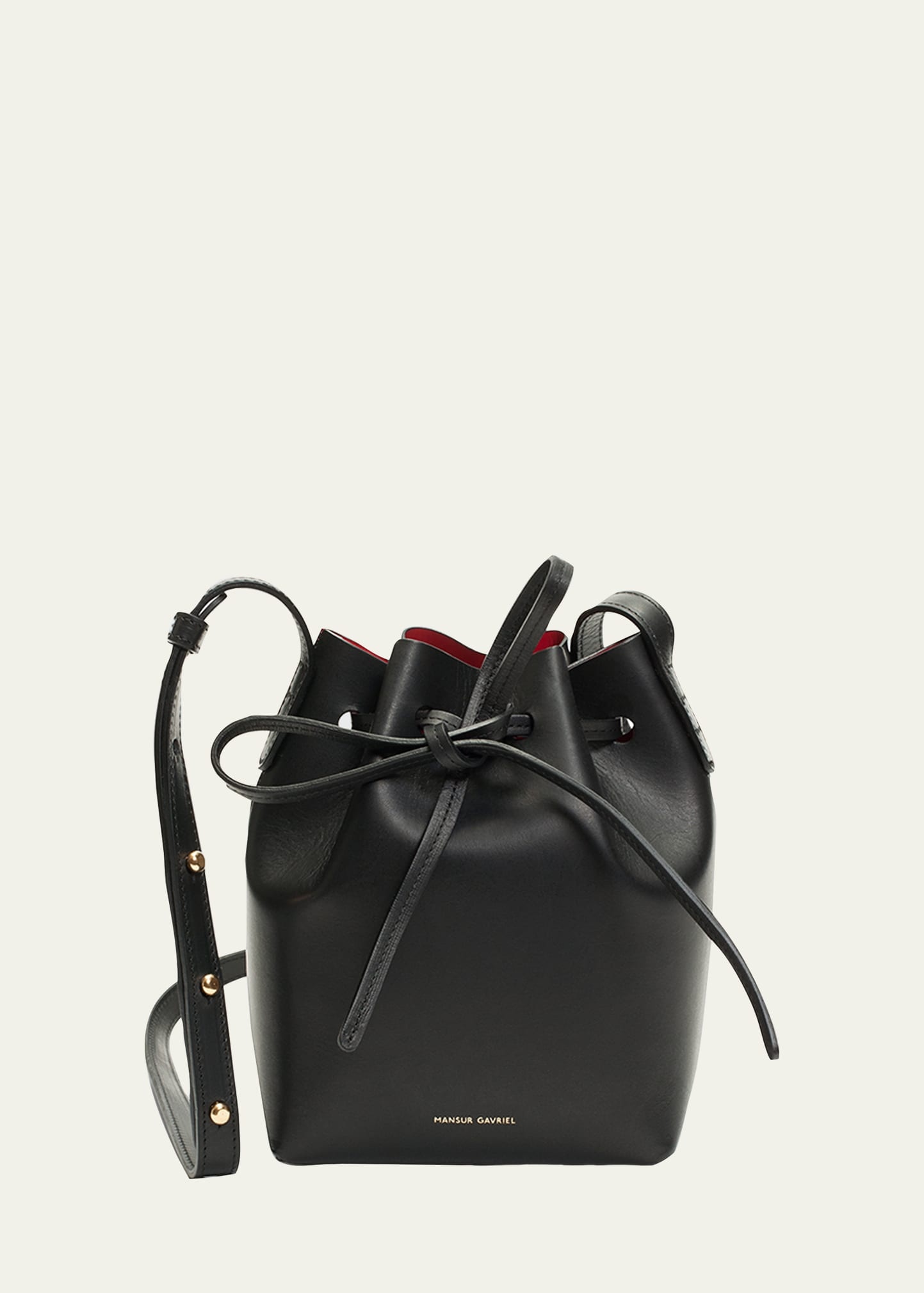 Mini Vegetable-Tanned Leather Bucket Bag - 1