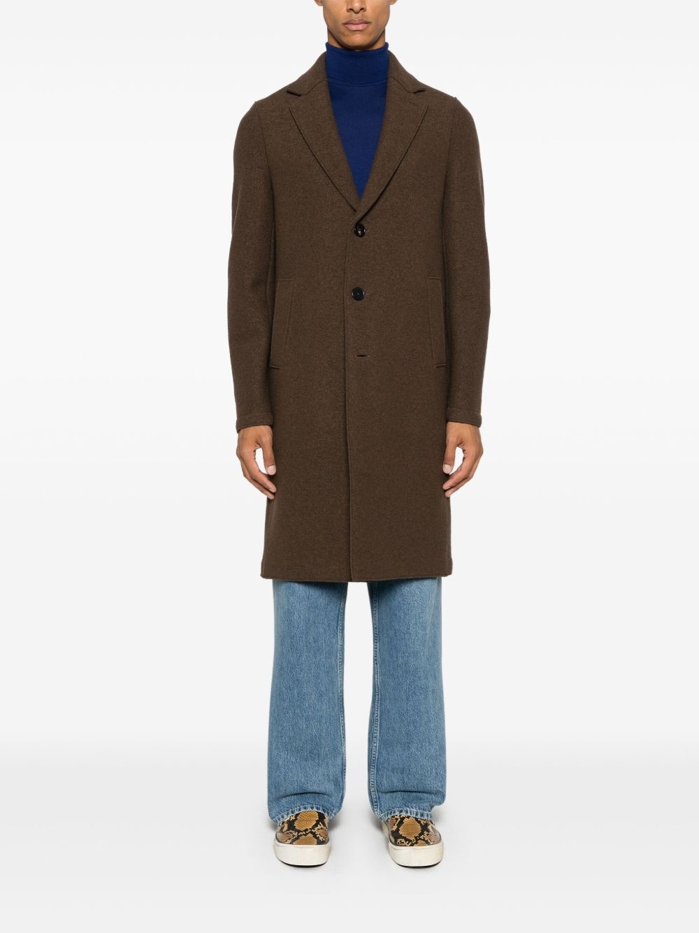 boiled-wool coat - 2