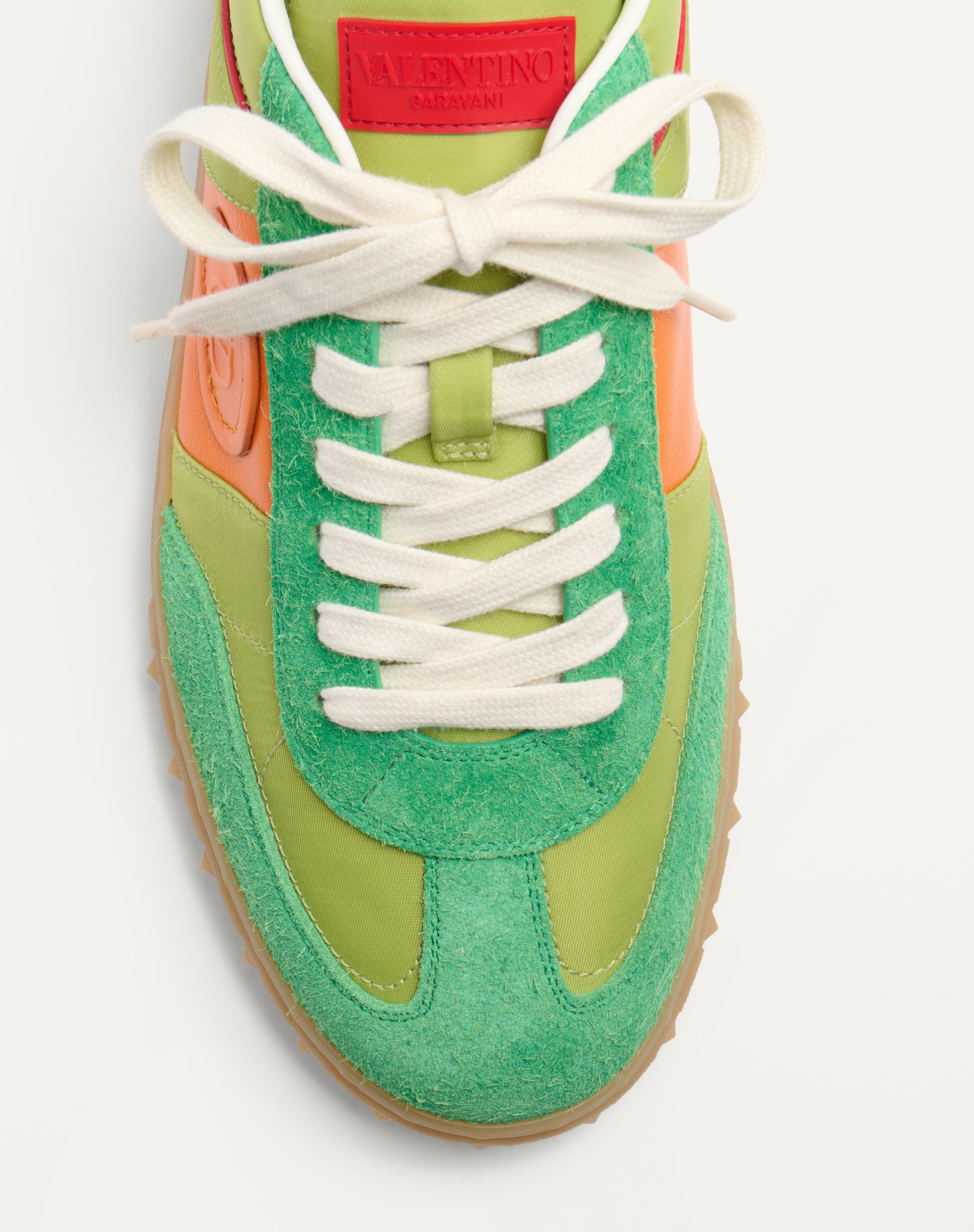 UPVILLAGE LOW TOP SNEAKER IN CRUST LEATHER AND NYLON - 7