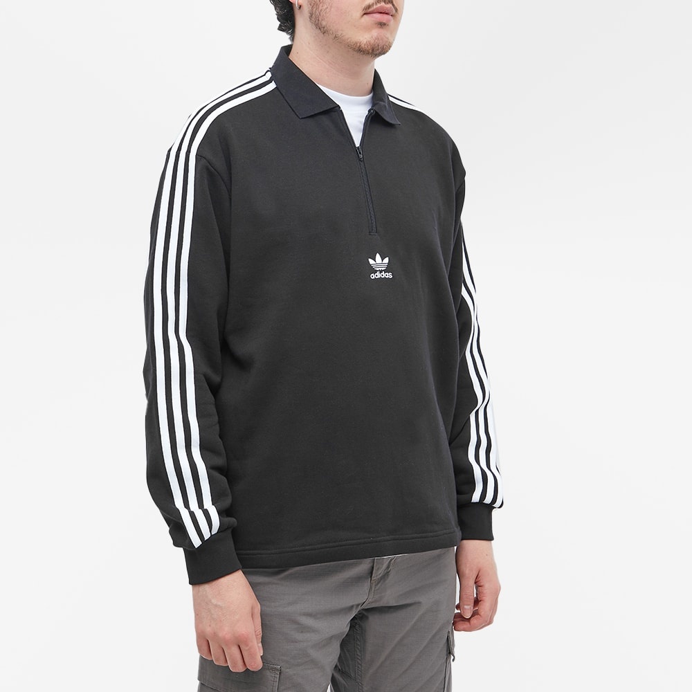 Adidas Long Sleeve 3 Stripe Polo - 2