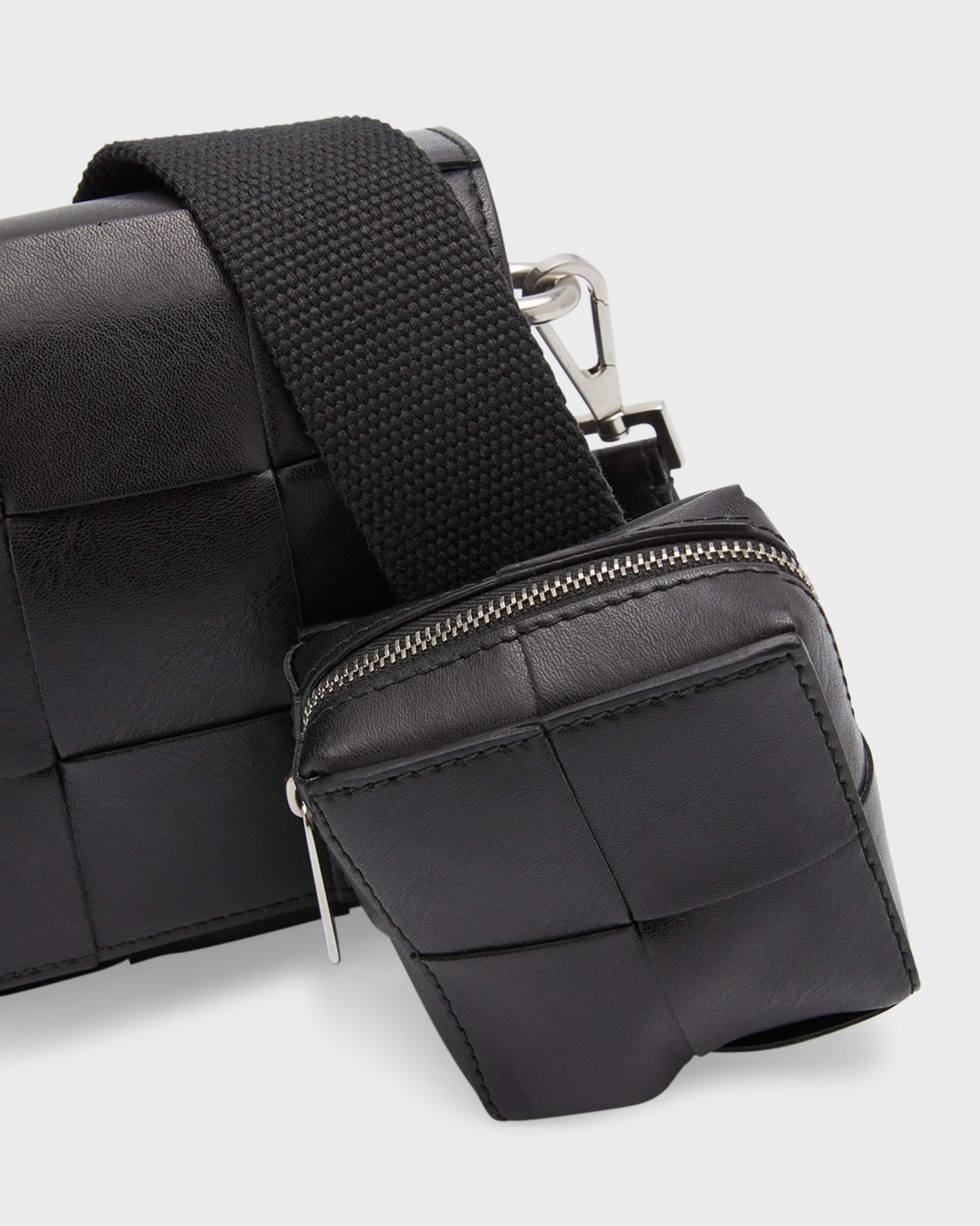 Men's Cassette Intreccio Leather Crossbody Bag - 4