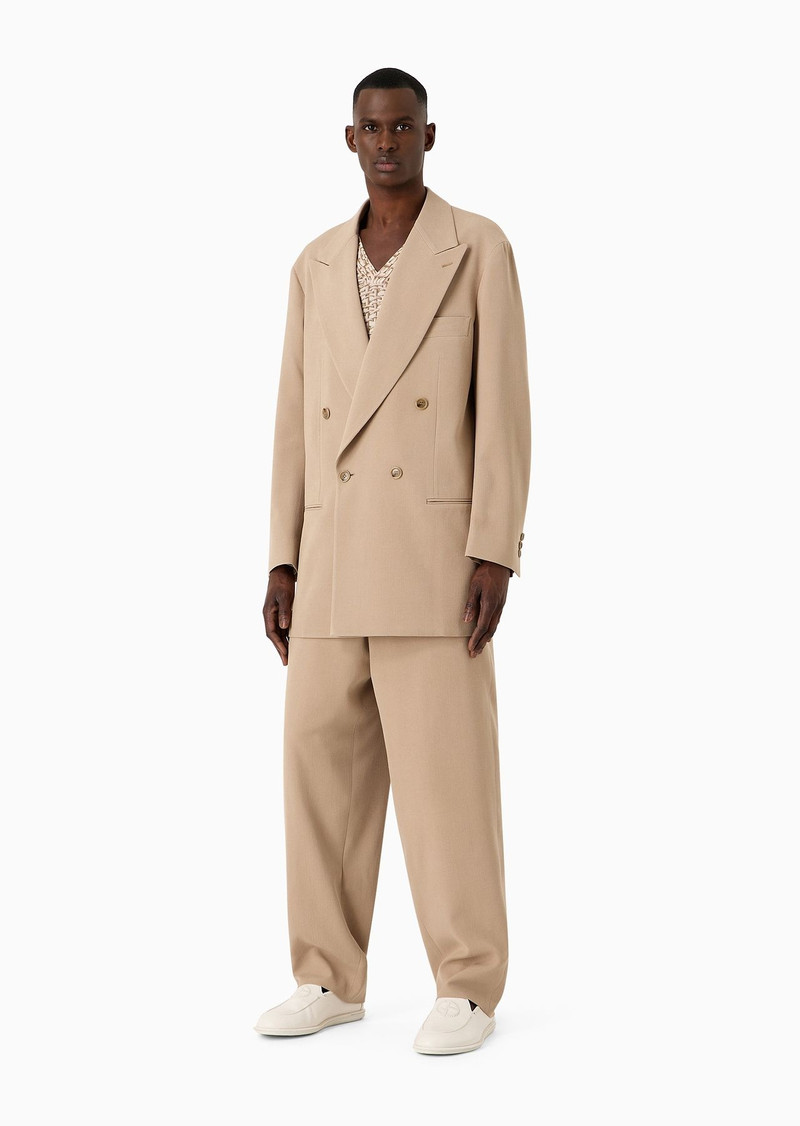 Double-breasted jacquard silk suit 2