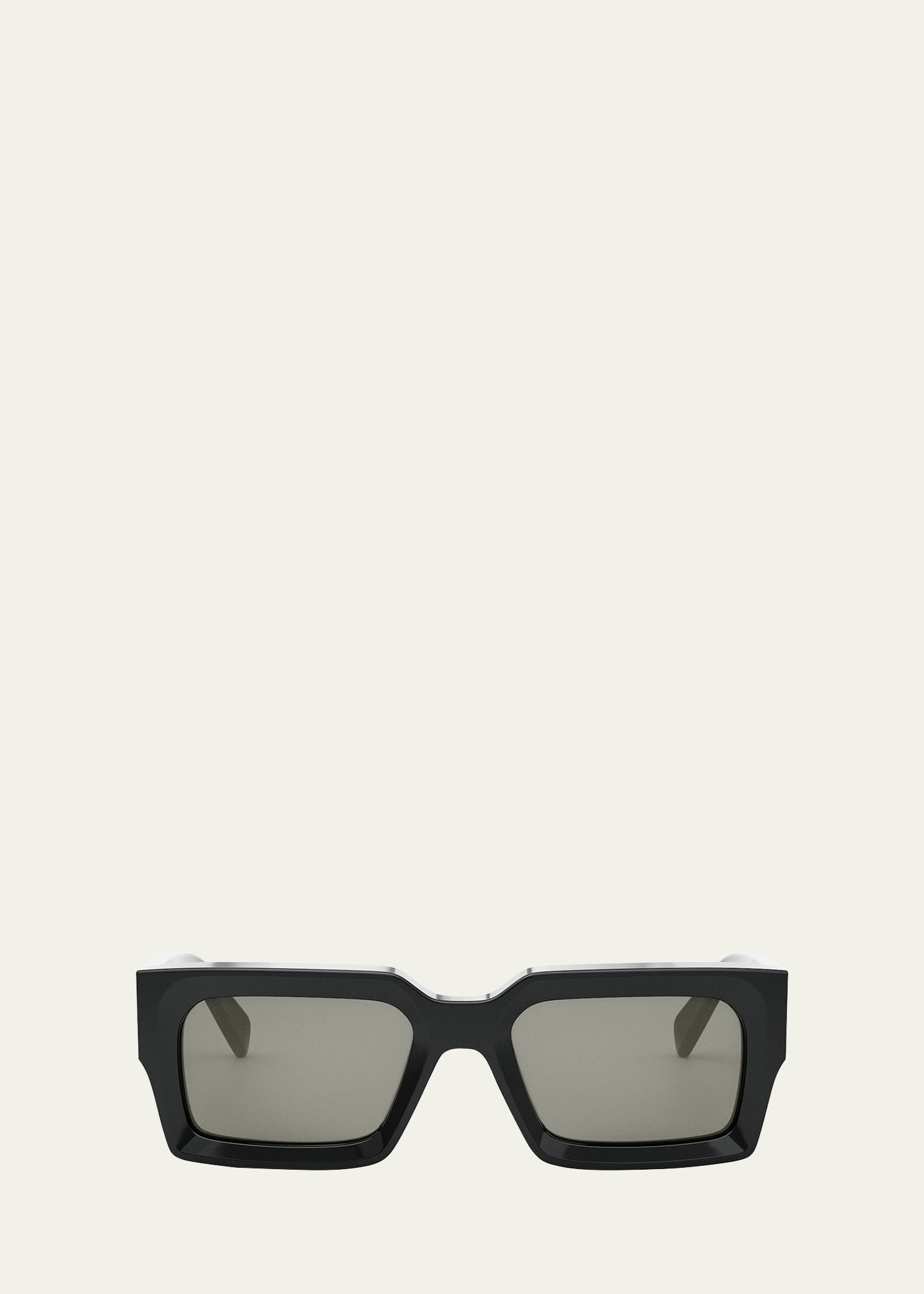 Bold 3 Dots Beveled Acetate Rectangle Sunglasses - 1