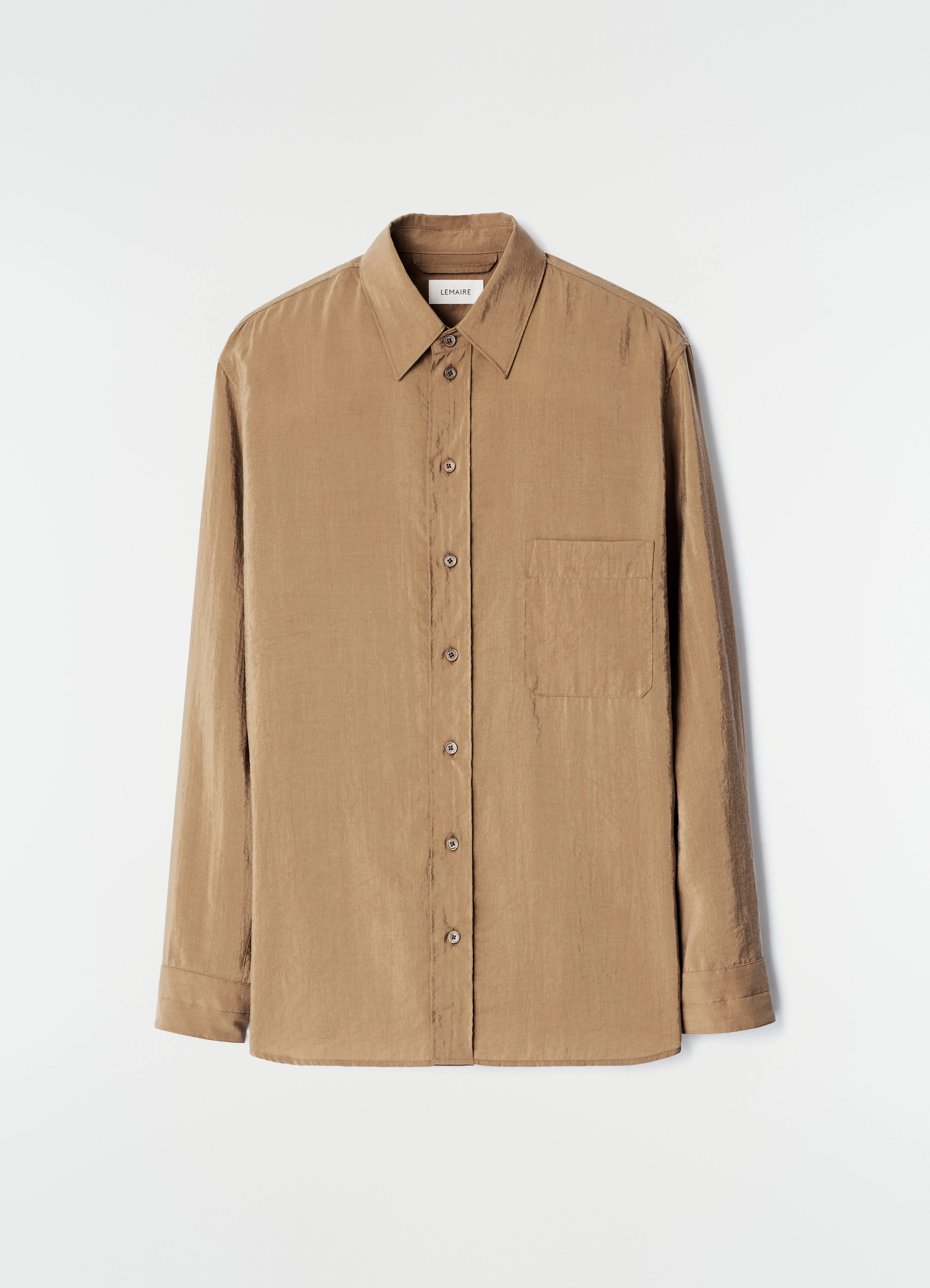 STRAIGHT SHIRT IN DRY SILK - 1