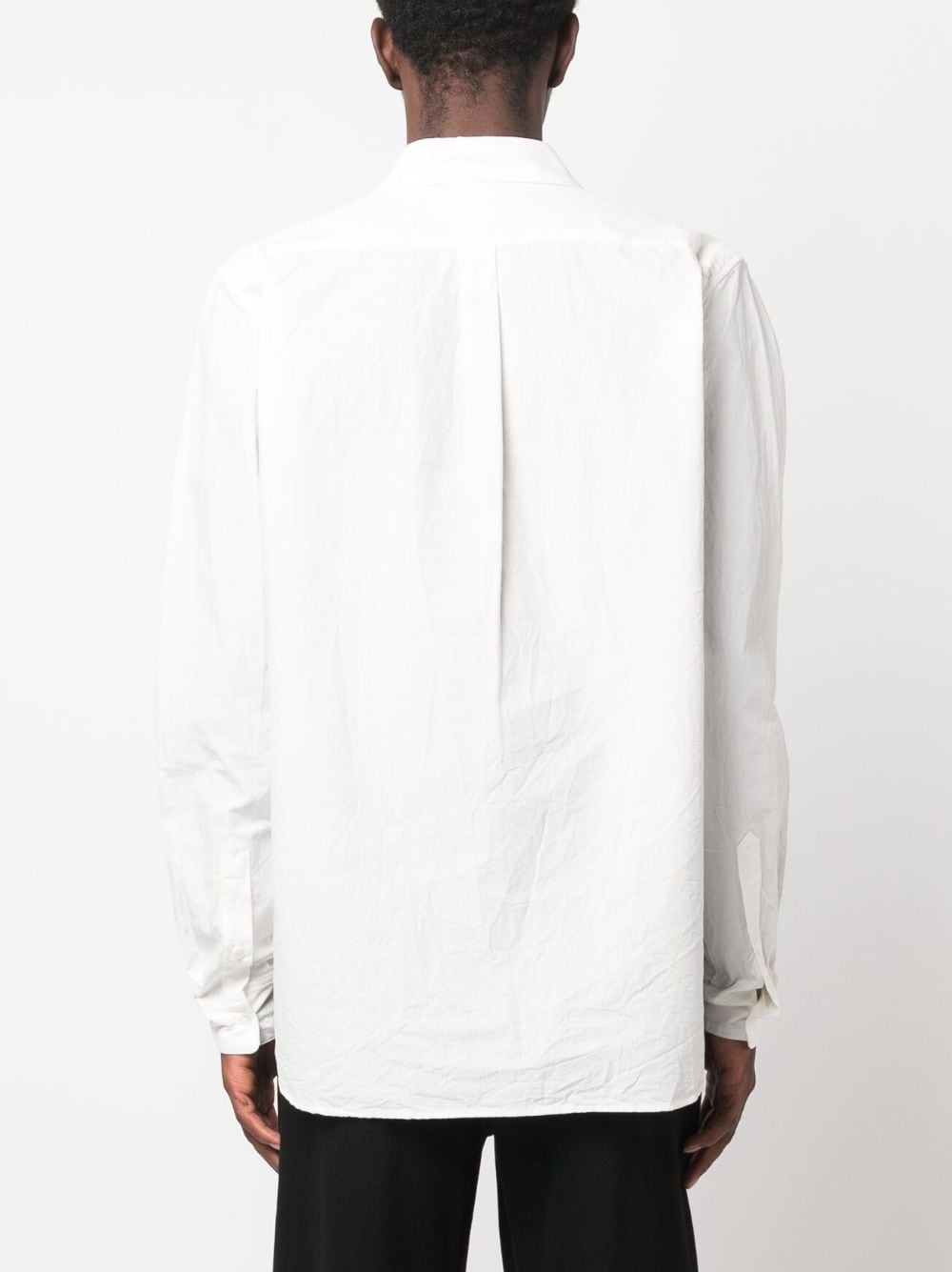 pointed-collar cotton shirt - 8