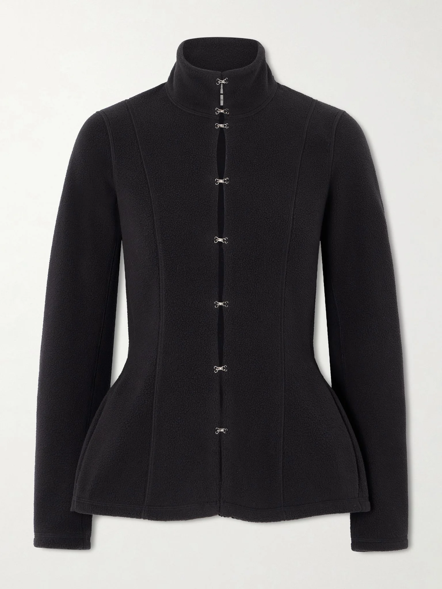 Paneled fleece jacket Black - 1