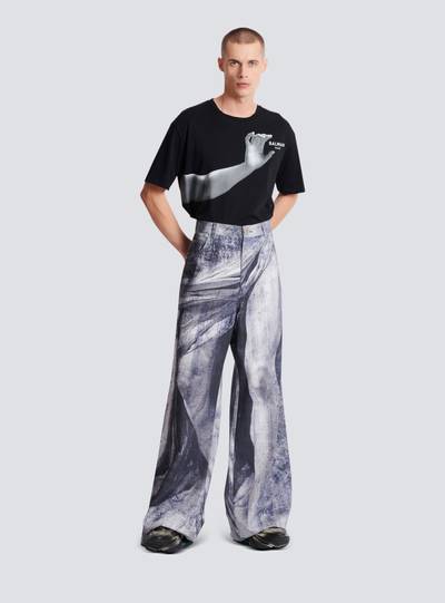 Balmain Loose-fitting statue print jeans outlook