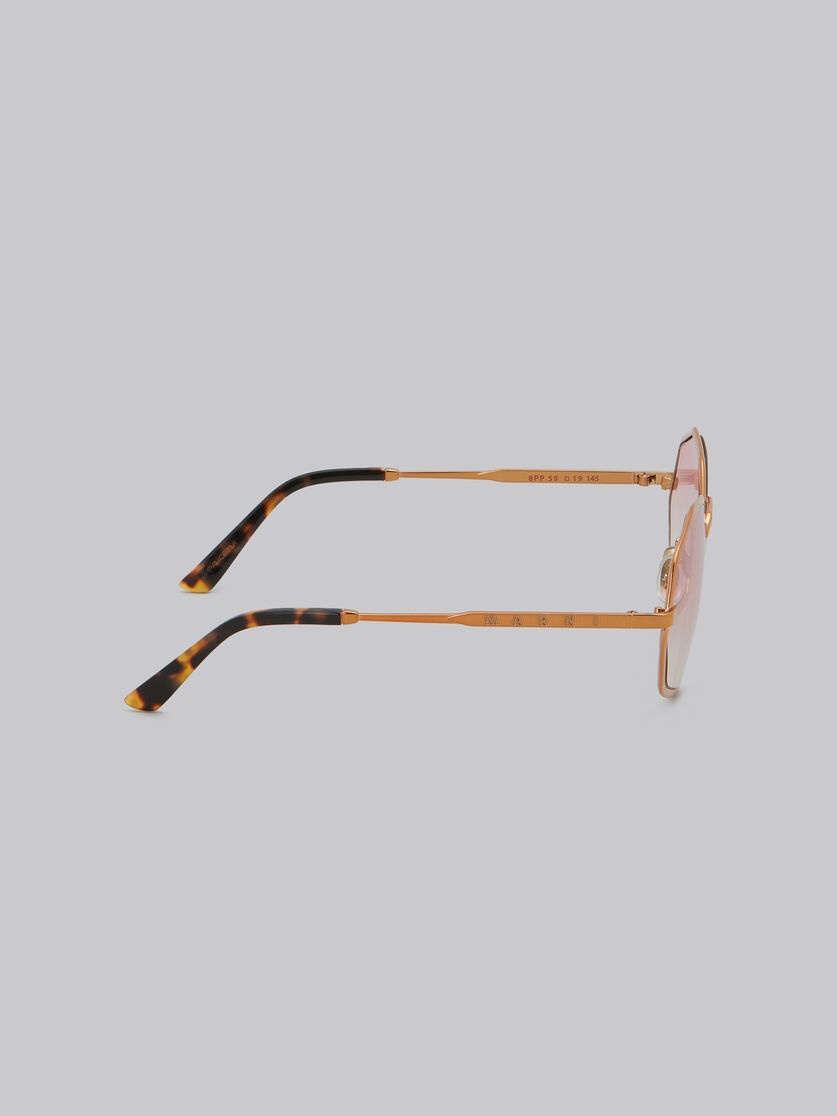 PULPIT ROCK ROSE GOLD METAL OCTAGONAL SUNGLASSES - 4