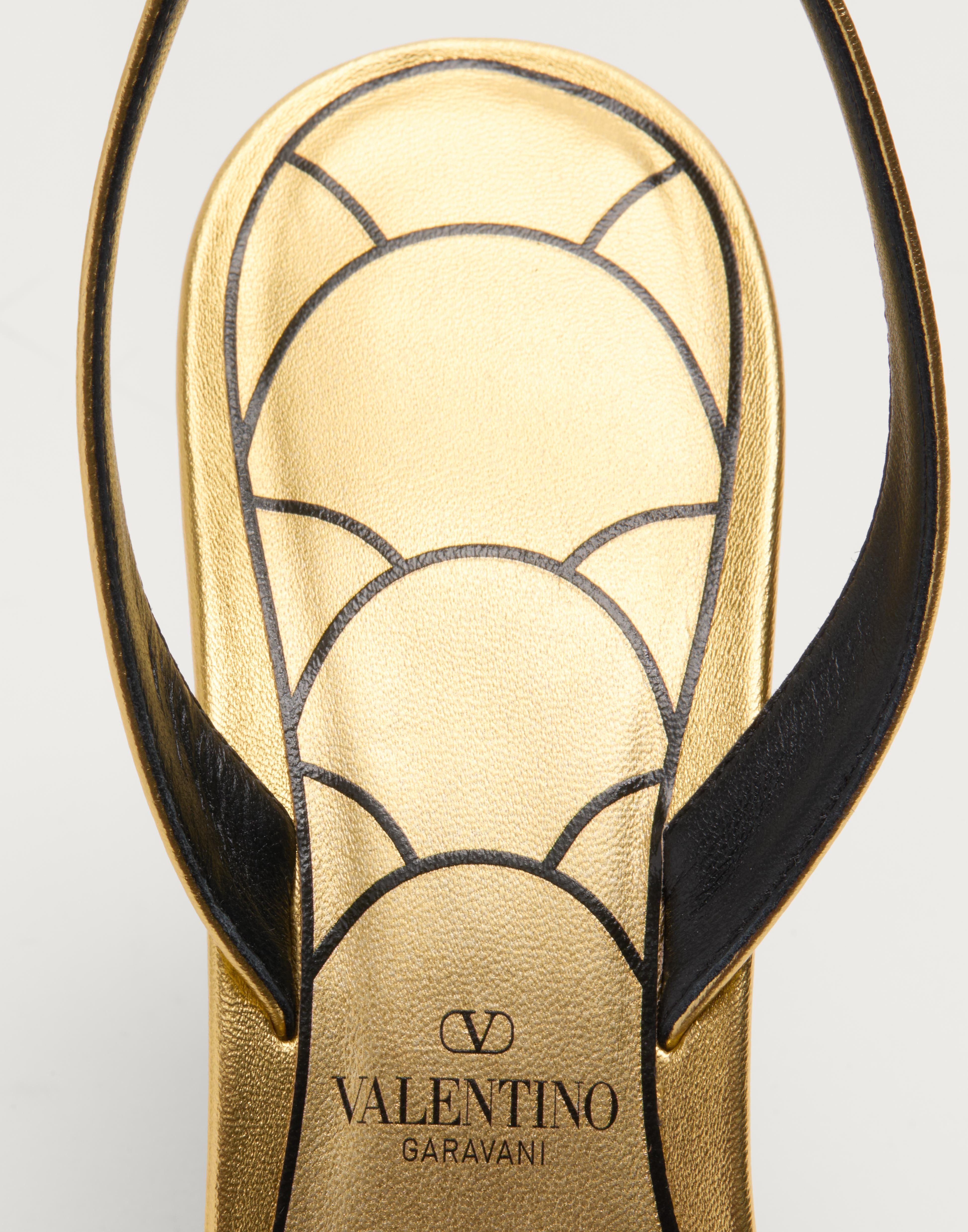 LADYCRUSH SANDAL IN LAMINATED NAPPA WITH CRYSTALS 85MM - 8