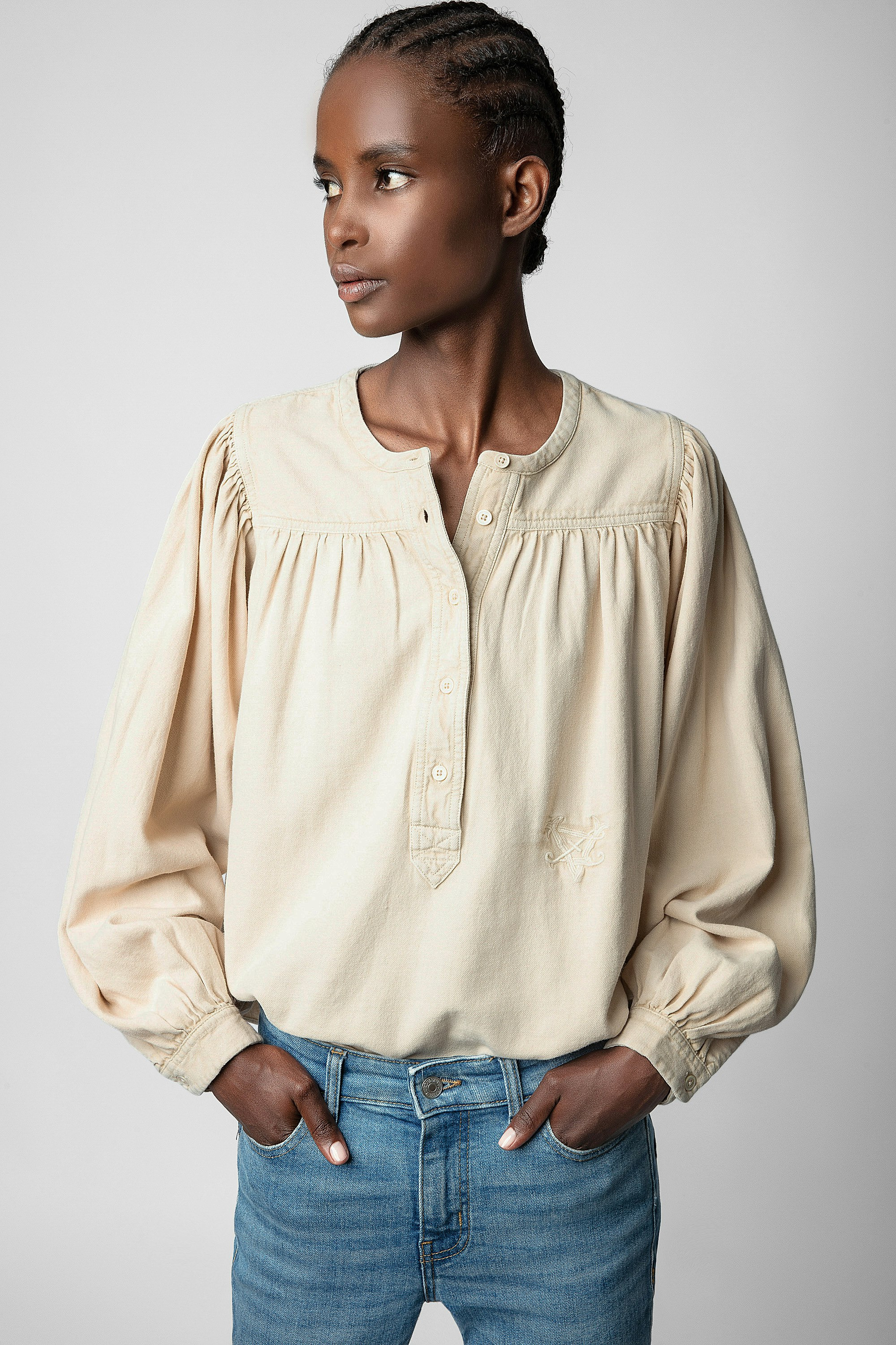 Tigy Cotton Twill Blouse - 2