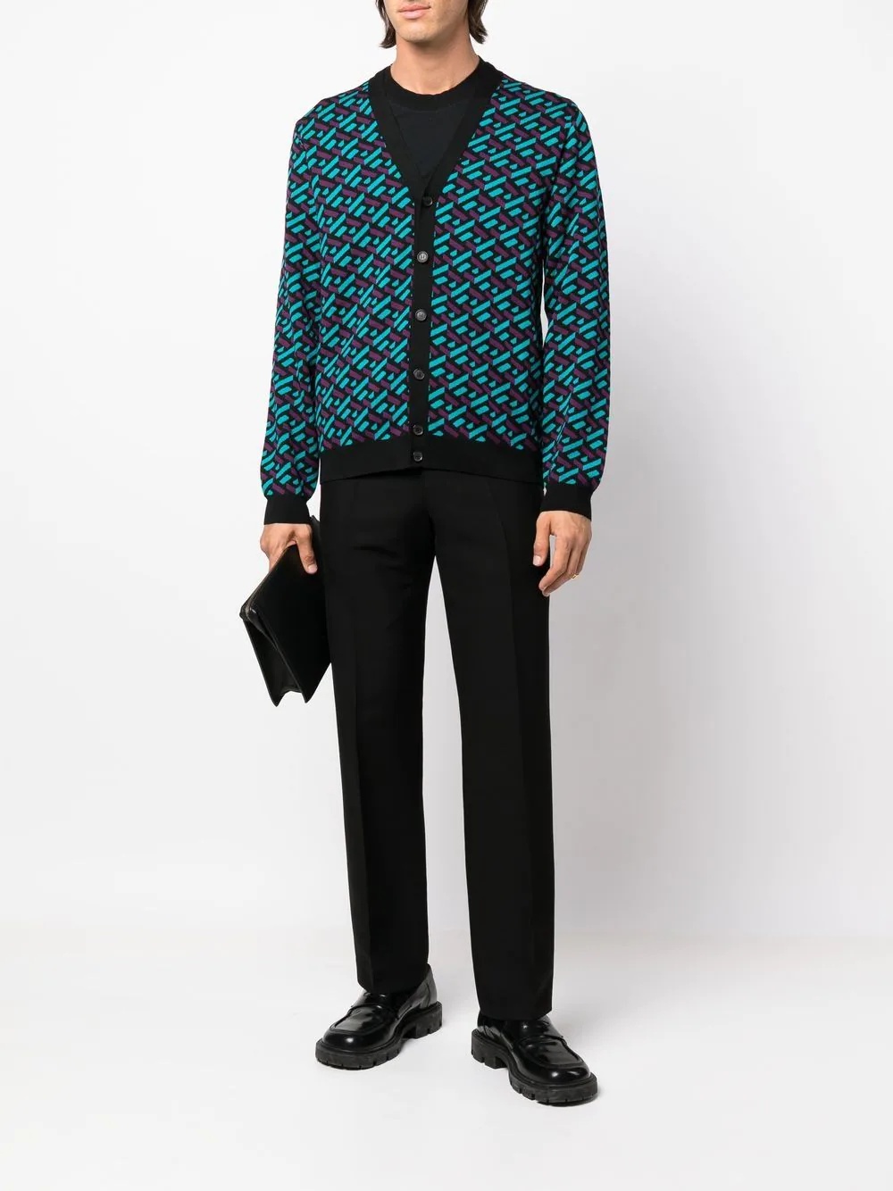 La Greca jacquard cardigan - 2