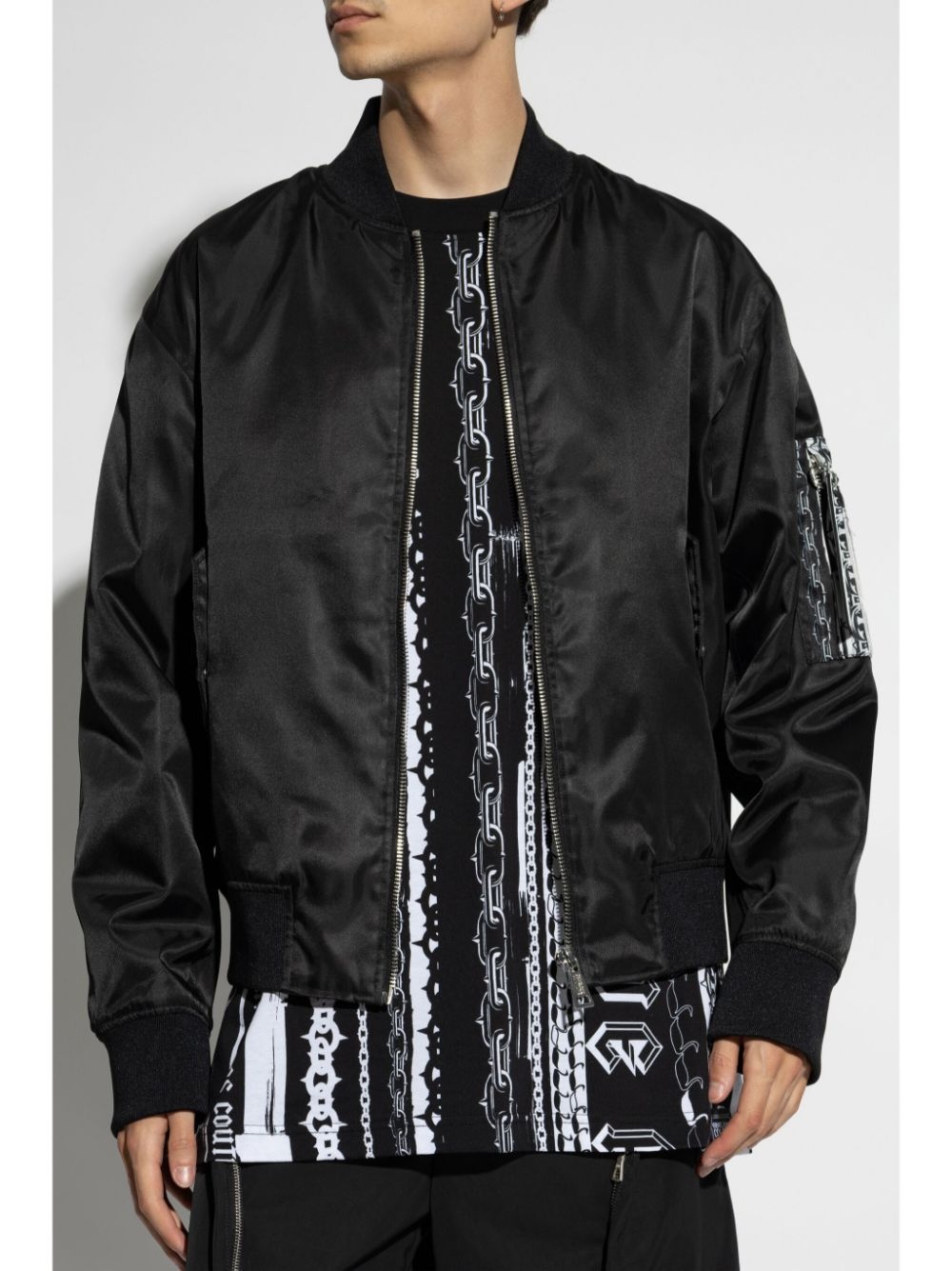 Striped bomber jacket - 3