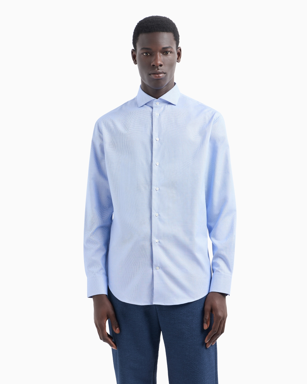 Armure cotton shirt with all-over micro-pattern - 2