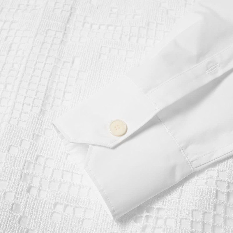 Valentino Mandarin Collar Macrame Shirt 3