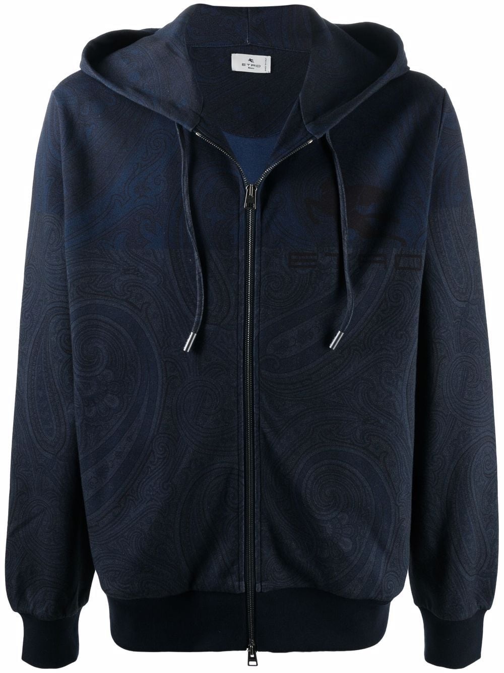 paisley-print zip-up hoodie - 1