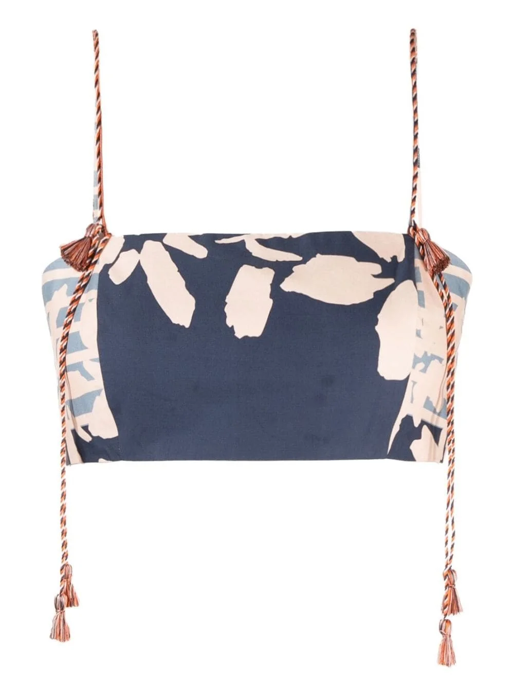 draped-tassel cotton corset - 1